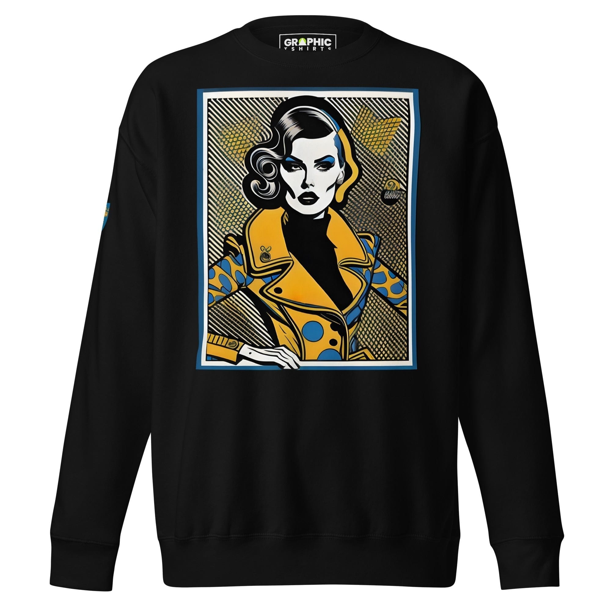 GRAPHIC T-SHIRTS Black / S Unisex Premium Sweatshirt - Swedish Vintage Fashion Series v.85