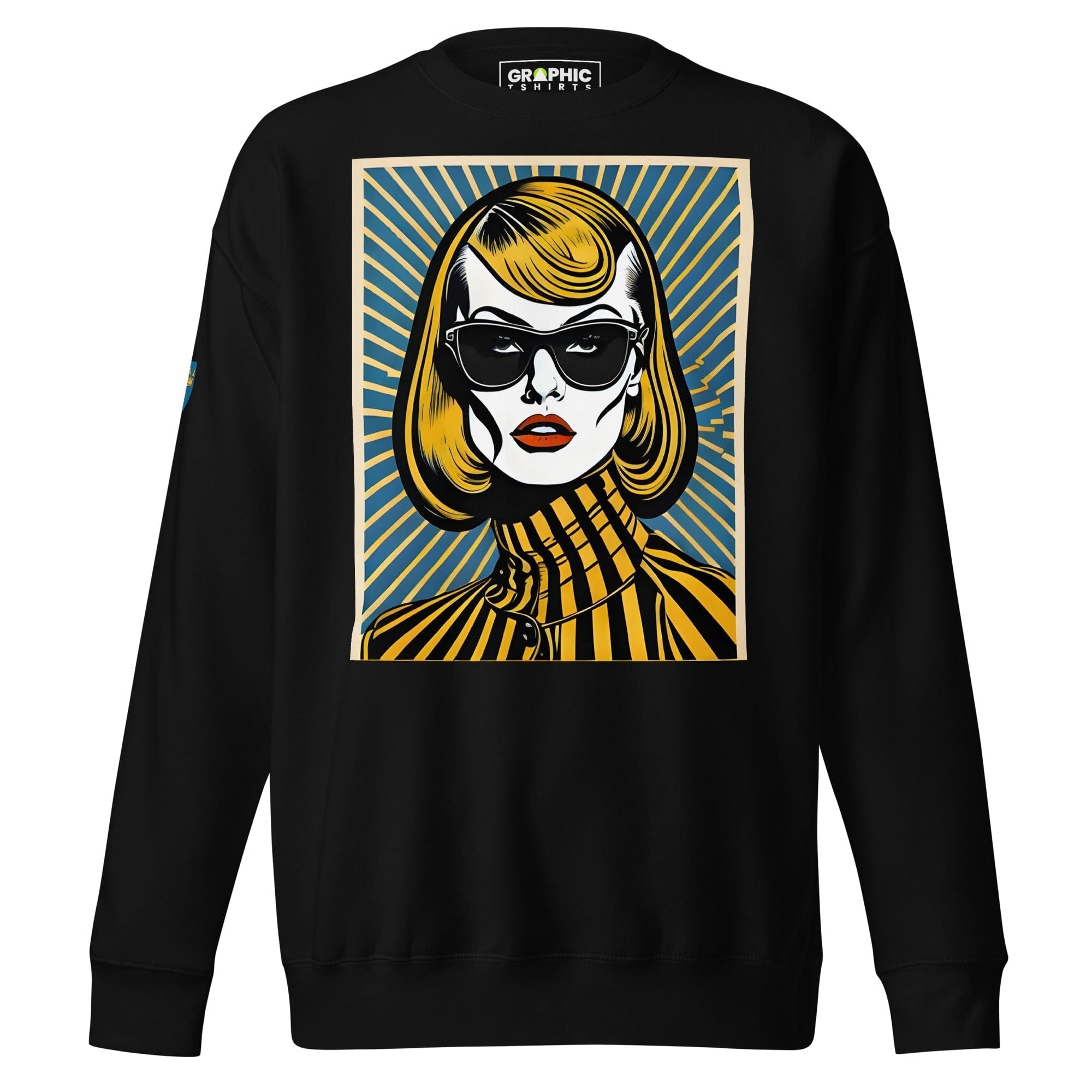 GRAPHIC T-SHIRTS Black / S Unisex Premium Sweatshirt - Swedish Vintage Fashion Series v.87