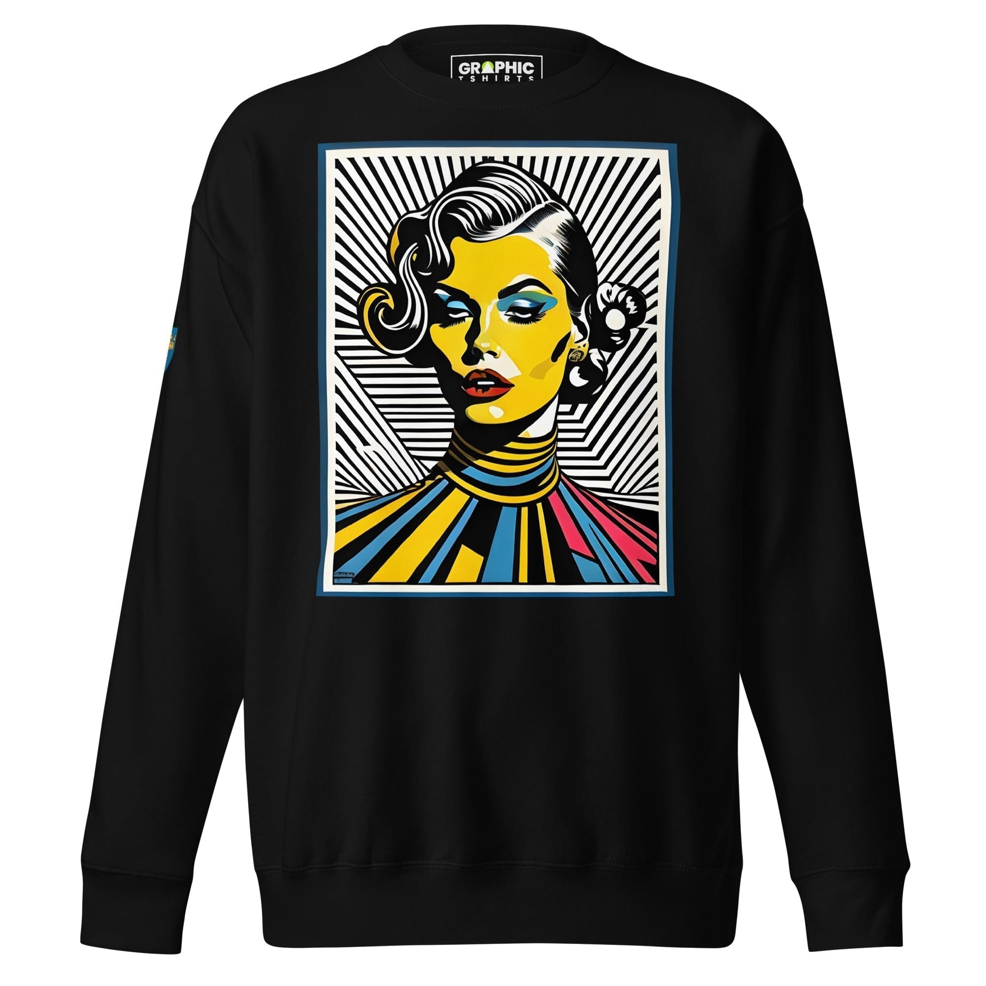 GRAPHIC T-SHIRTS Black / S Unisex Premium Sweatshirt - Swedish Vintage Fashion Series v.89