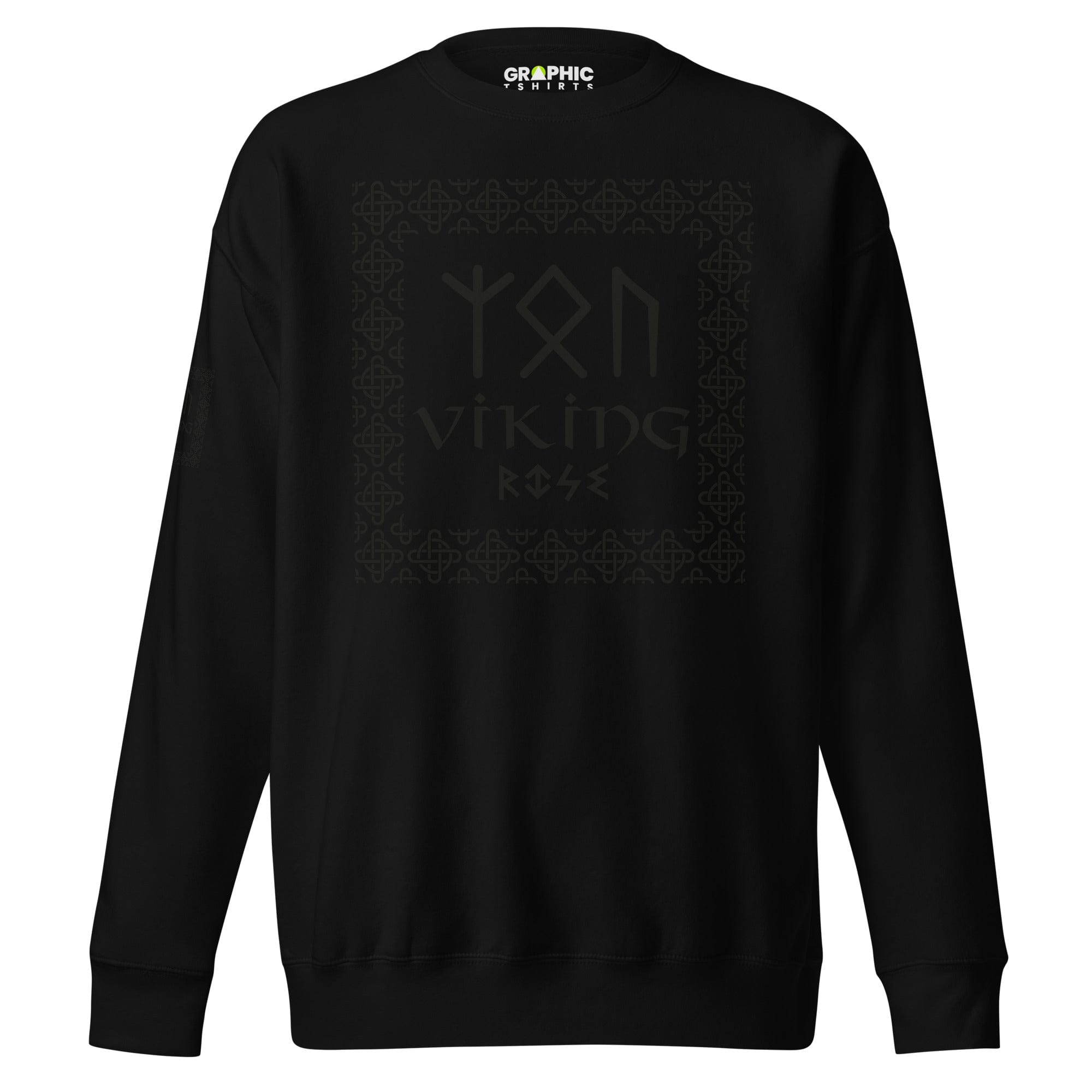 GRAPHIC T-SHIRTS Black / S Unisex Premium Sweatshirt - Viking Rise