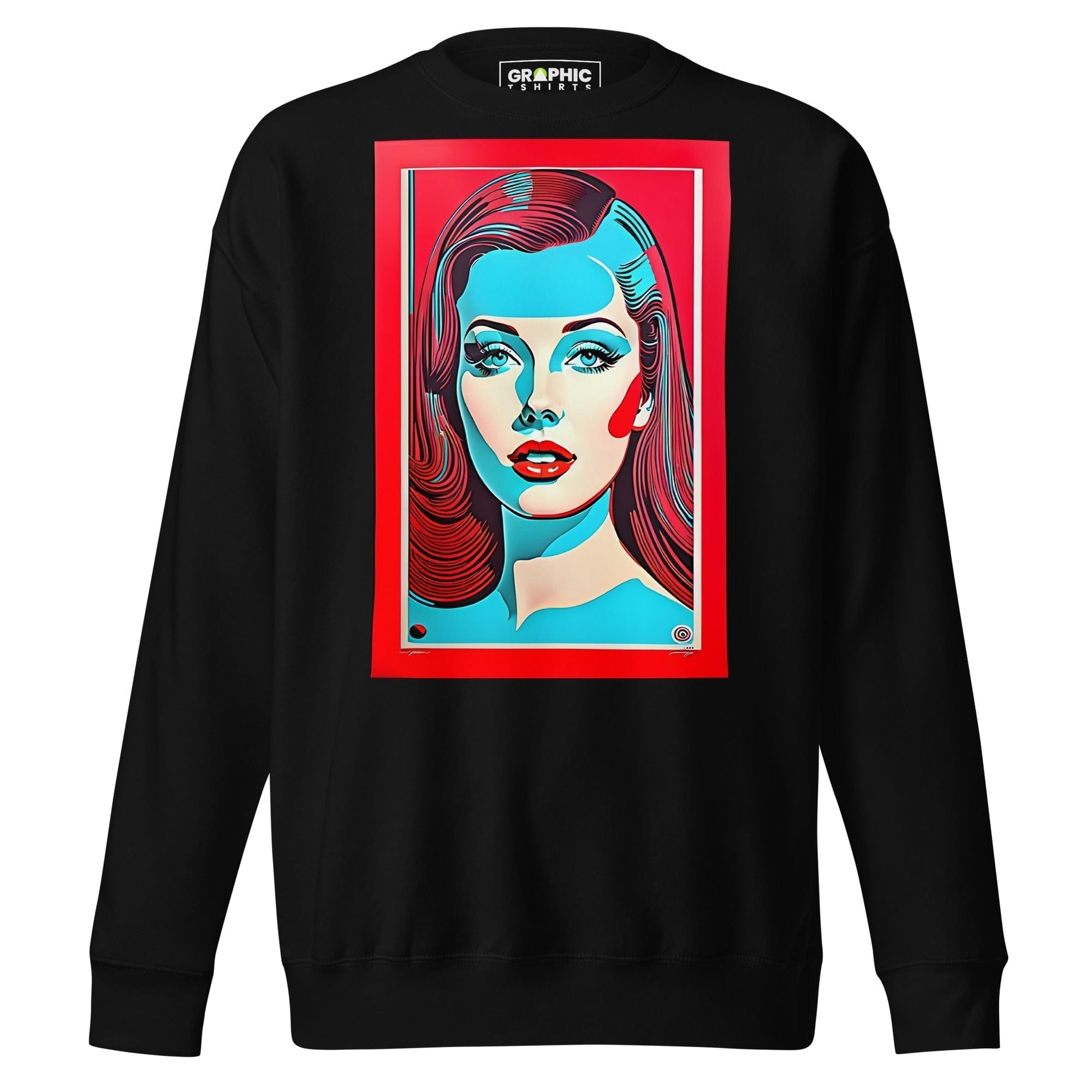 GRAPHIC T-SHIRTS Black / S Unisex Premium Sweatshirt - Vintage American Superstar Series v.19