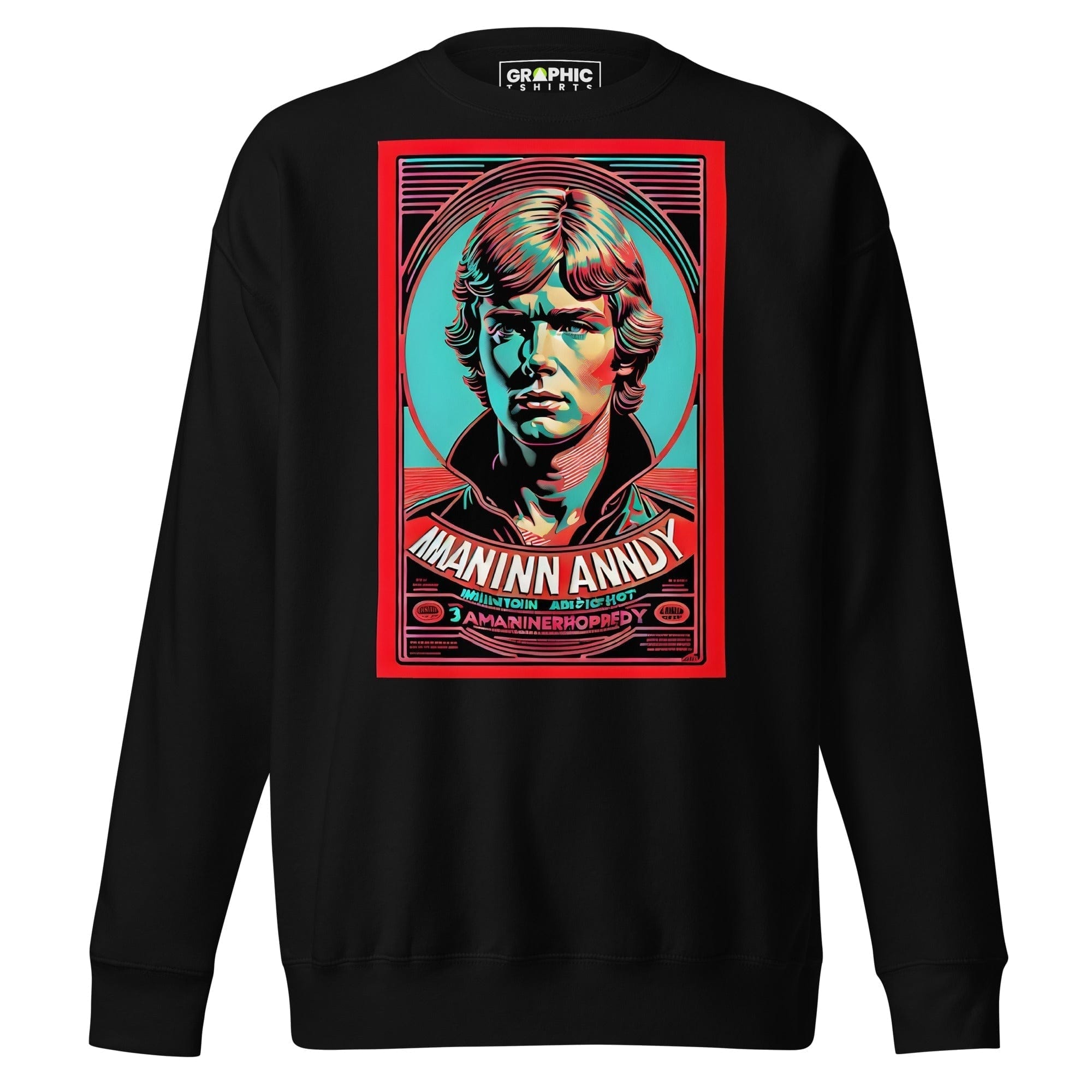 GRAPHIC T-SHIRTS Black / S Unisex Premium Sweatshirt - Vintage American Superstar Series v.8