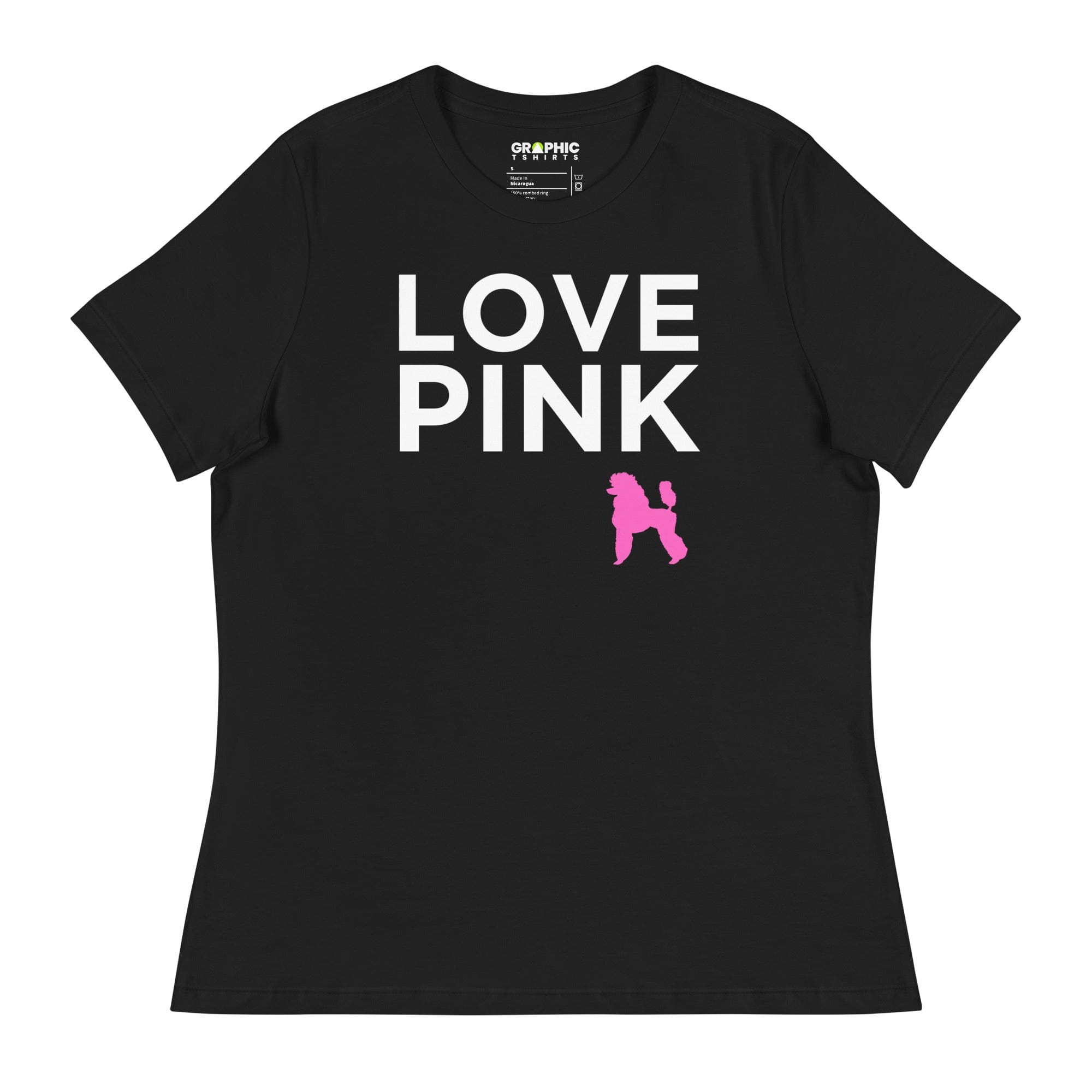 GRAPHIC T-SHIRTS Black / S Women's Relaxed T-Shirt - Love Pink