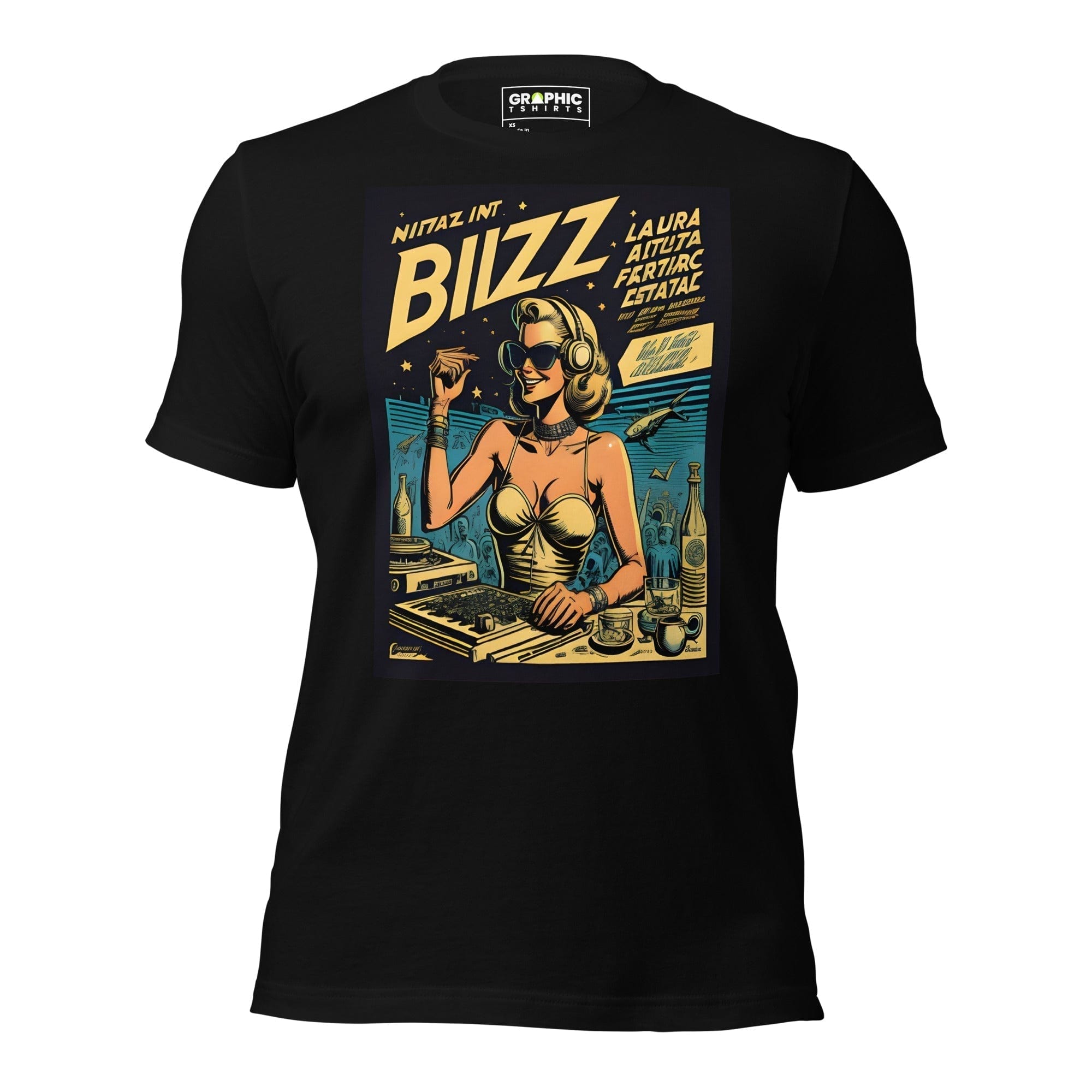 GRAPHIC T-SHIRTS Black / XS Unisex Crew Neck T-Shirt - Ibiza Night Club Heroes Comic Series v.15