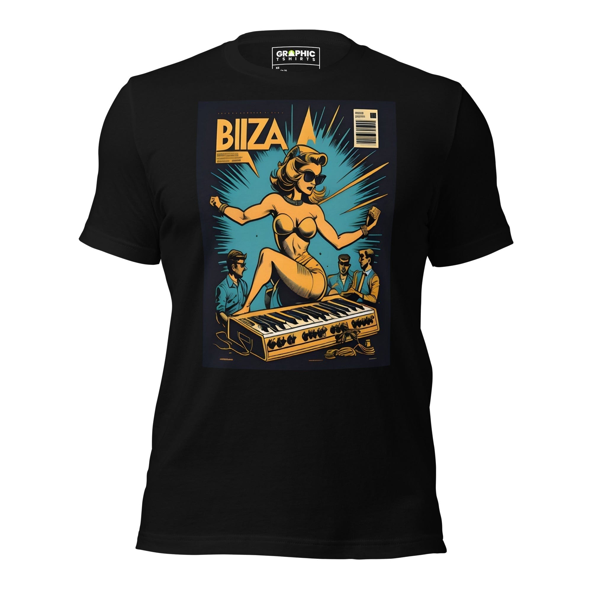 GRAPHIC T-SHIRTS Black / XS Unisex Crew Neck T-Shirt - Ibiza Night Club Heroes Comic Series v.19