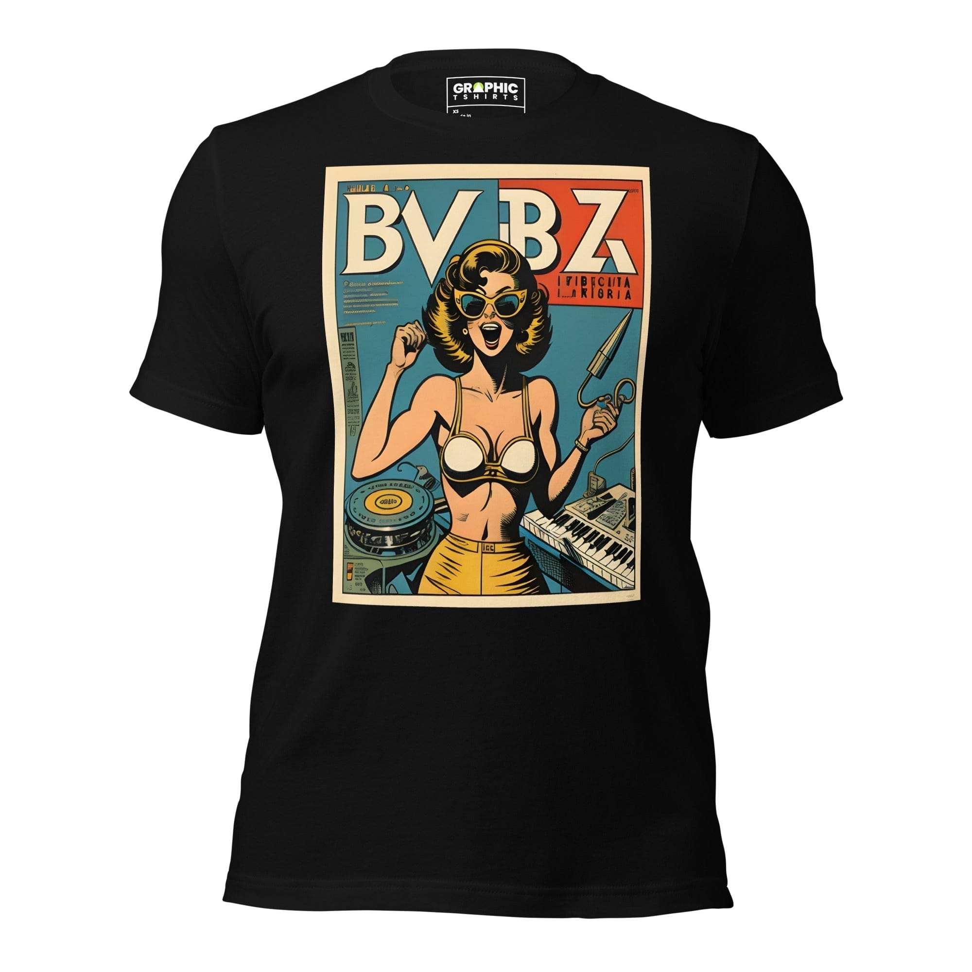 GRAPHIC T-SHIRTS Black / XS Unisex Crew Neck T-Shirt - Ibiza Night Club Heroes Comic Series v.34