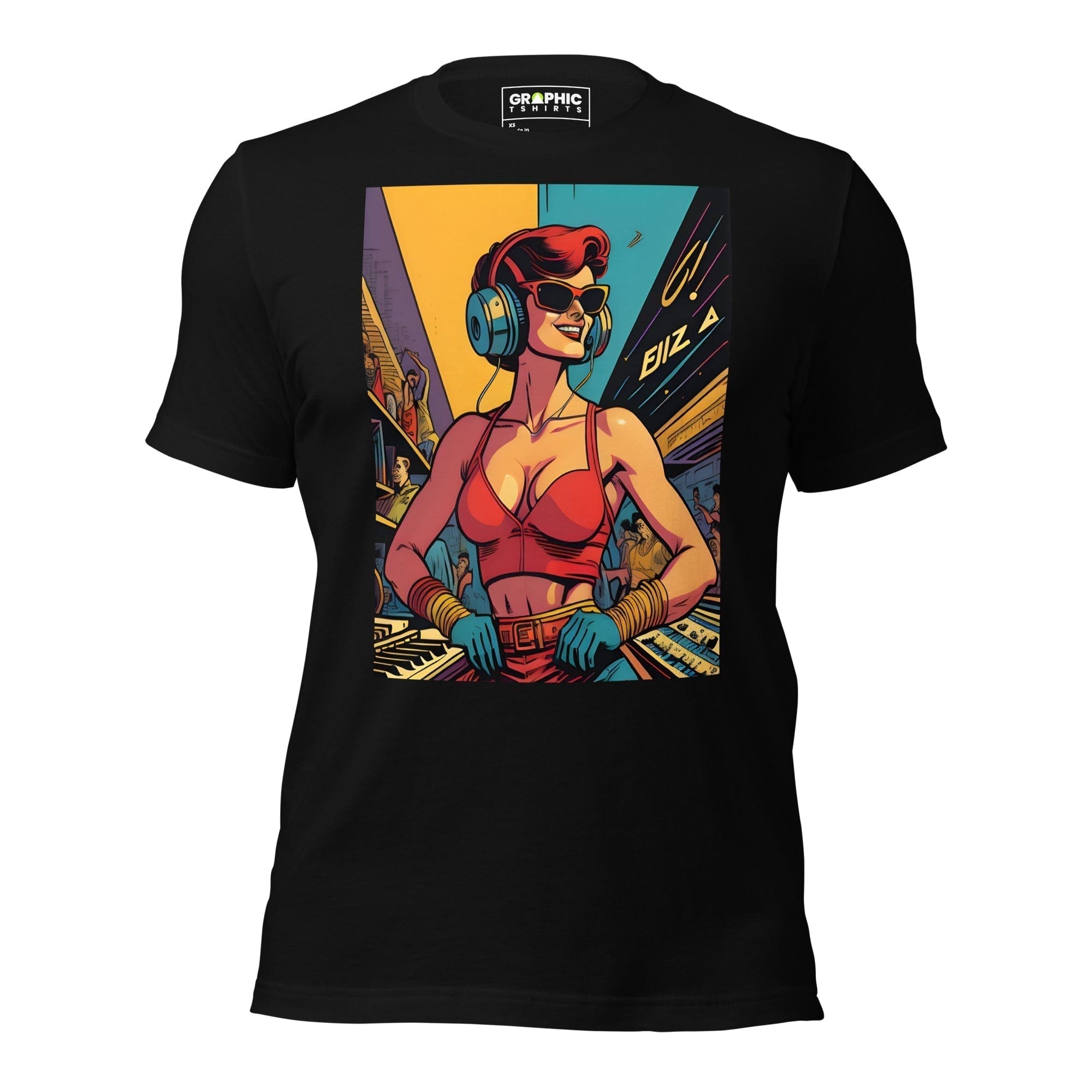 GRAPHIC T-SHIRTS Black / XS Unisex Crew Neck T-Shirt - Ibiza Night Club Heroes Comic Series v.50