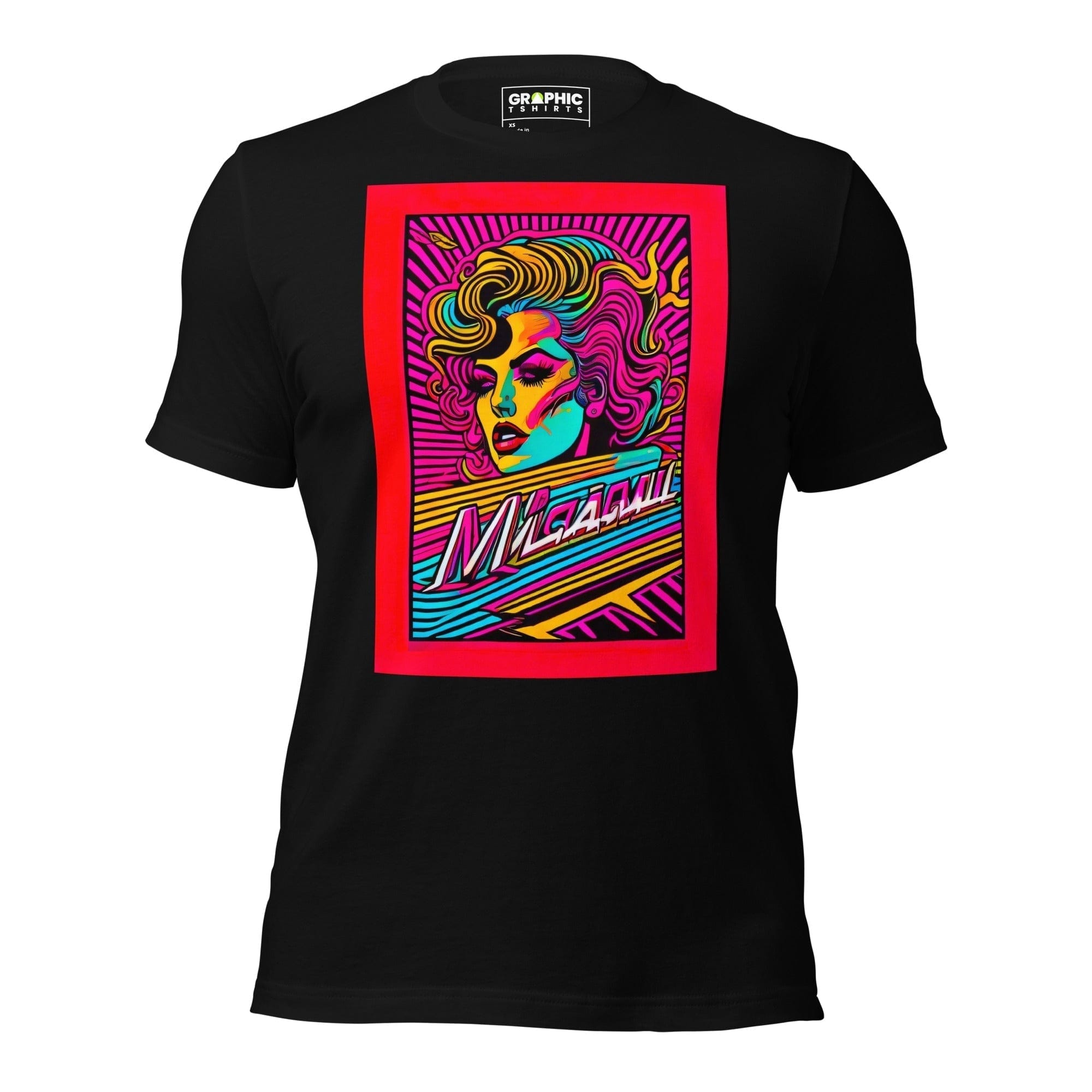 GRAPHIC T-SHIRTS Black / XS Unisex Crew Neck T-Shirt - Miami Heatwave Series v.1