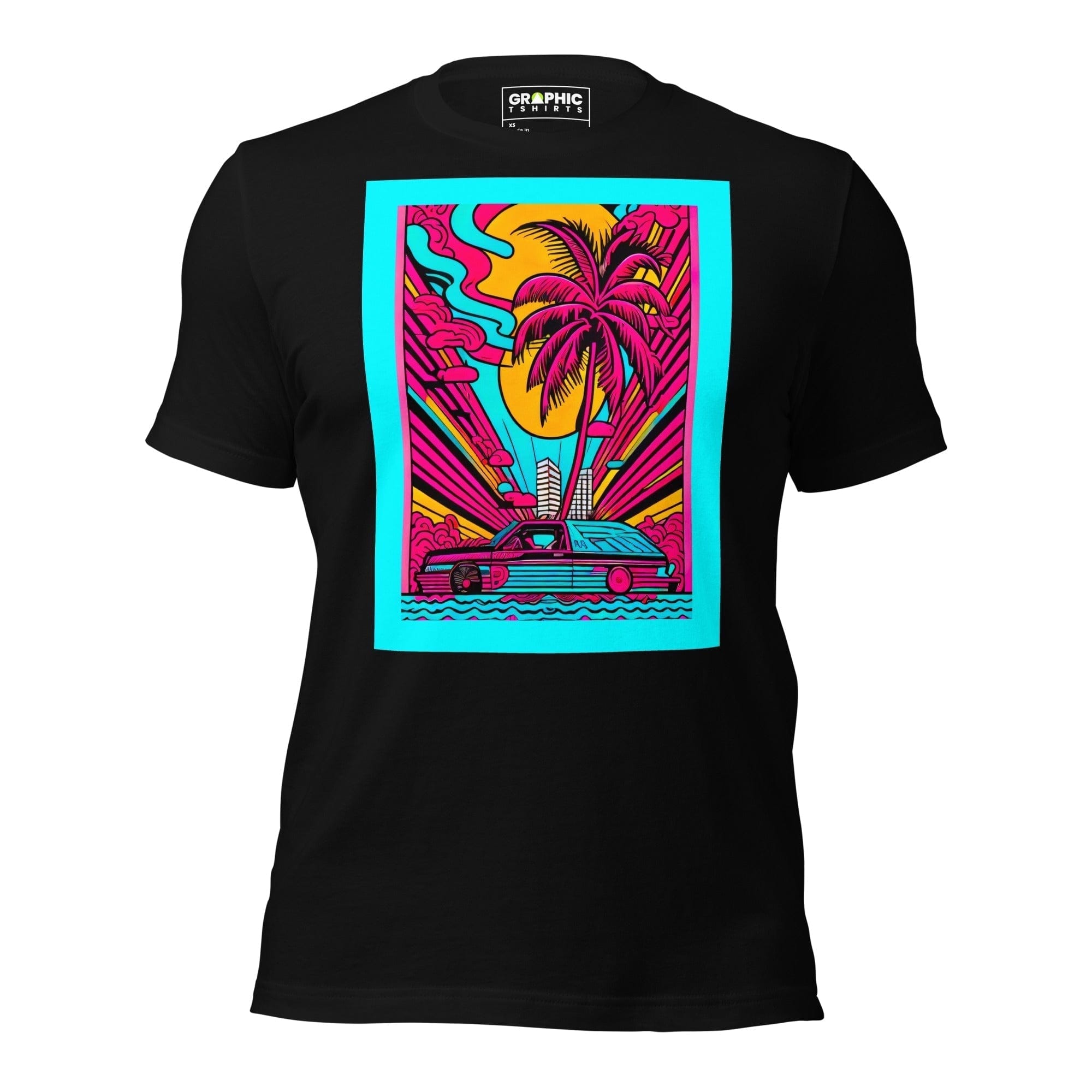 GRAPHIC T-SHIRTS Black / XS Unisex Crew Neck T-Shirt - Miami Heatwave Series v.15