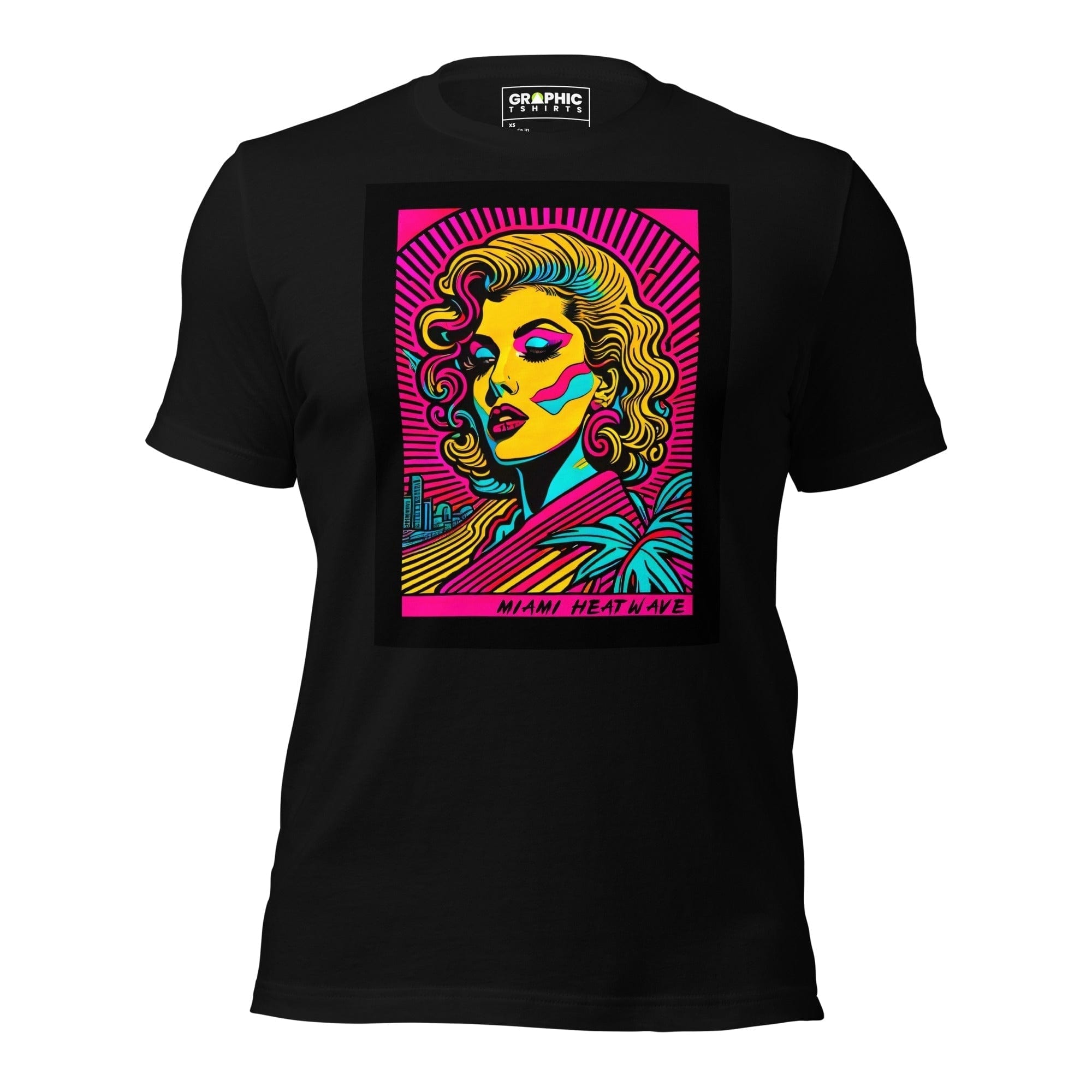 GRAPHIC T-SHIRTS Black / XS Unisex Crew Neck T-Shirt - Miami Heatwave Series v.20