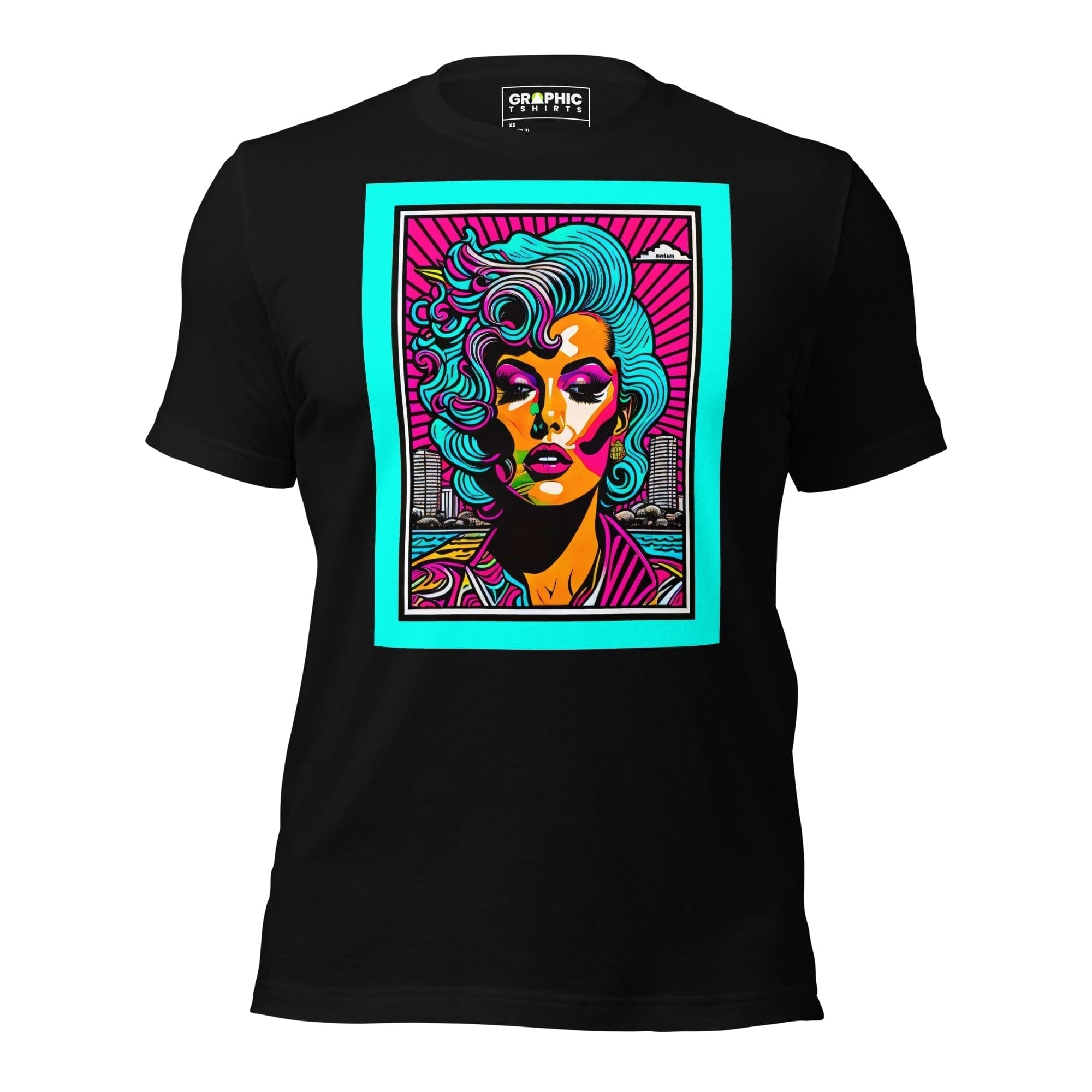 GRAPHIC T-SHIRTS Black / XS Unisex Crew Neck T-Shirt - Miami Heatwave Series v.23