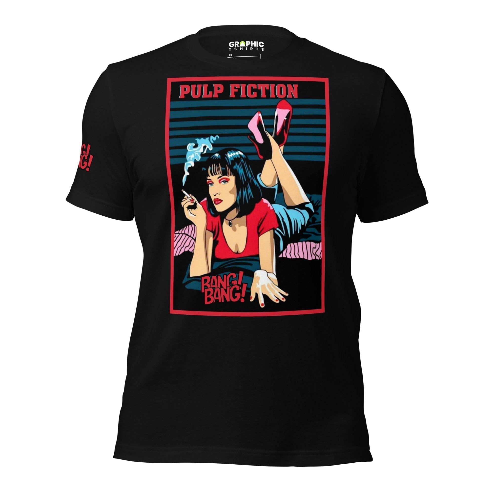 GRAPHIC T-SHIRTS Black / XS Unisex Crew Neck T-Shirt - Pulp Fiction Bang! Bang! 💥