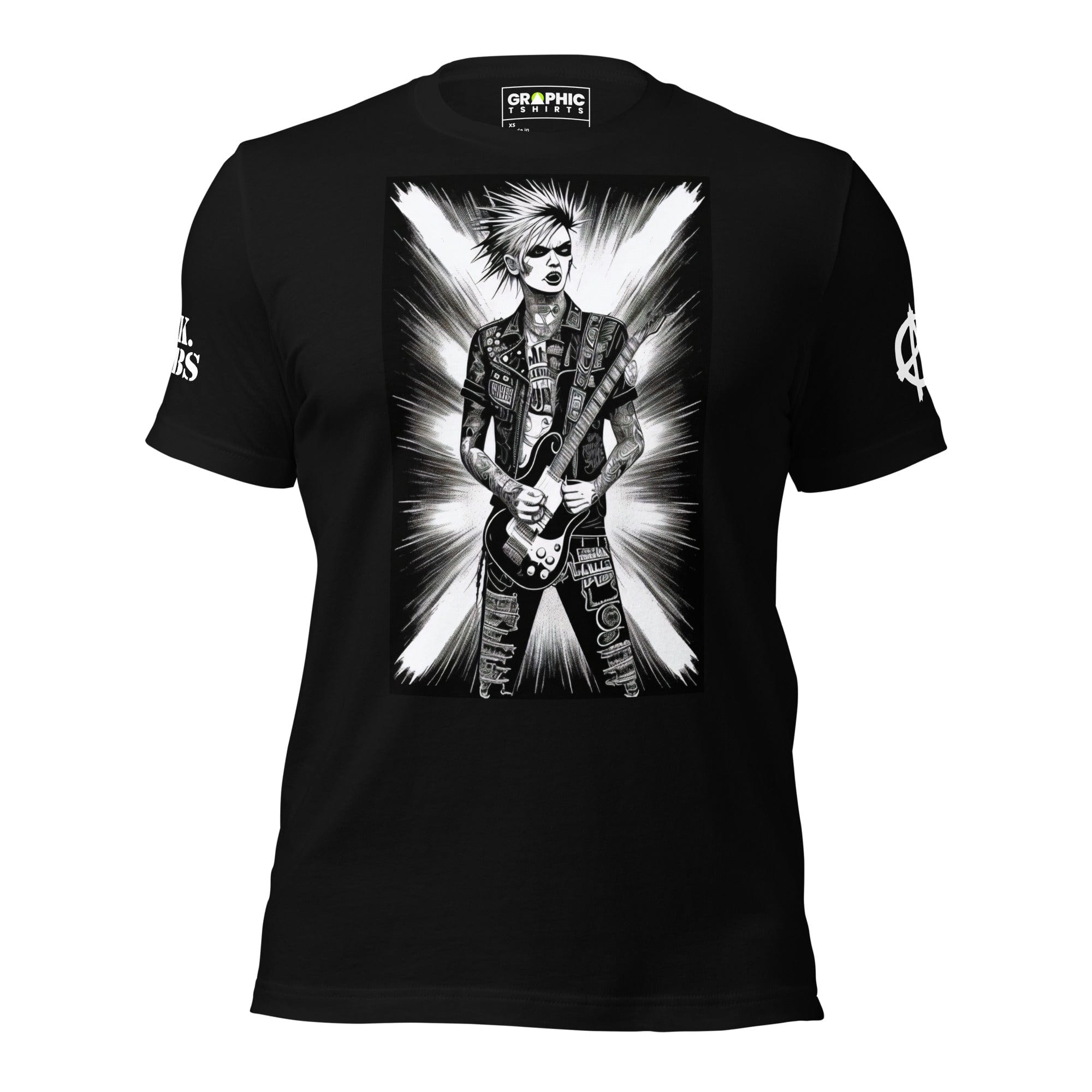 GRAPHIC T-SHIRTS Black / XS Unisex Crew Neck T-Shirt - Punk Rock Star