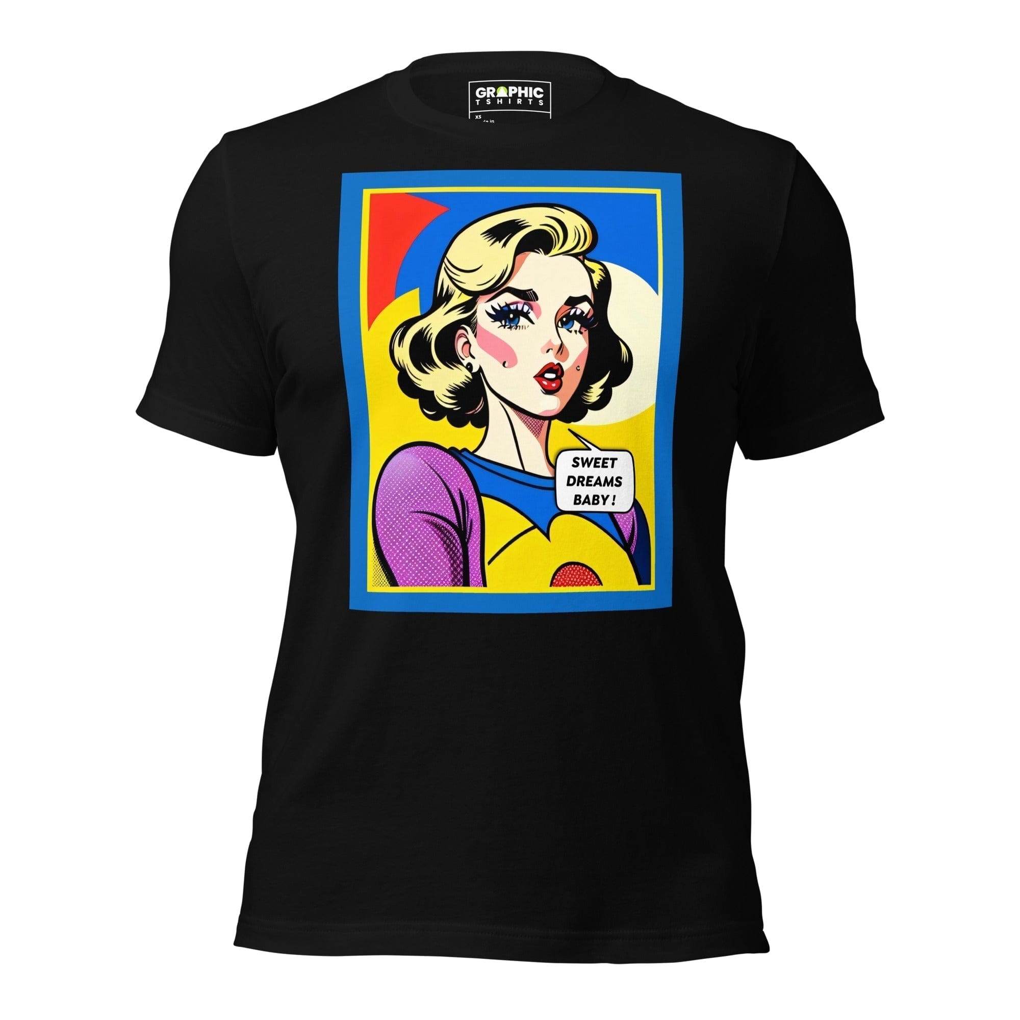 GRAPHIC T-SHIRTS Black / XS Unisex Crew Neck T-Shirt - Vintage American Comic Series v.43