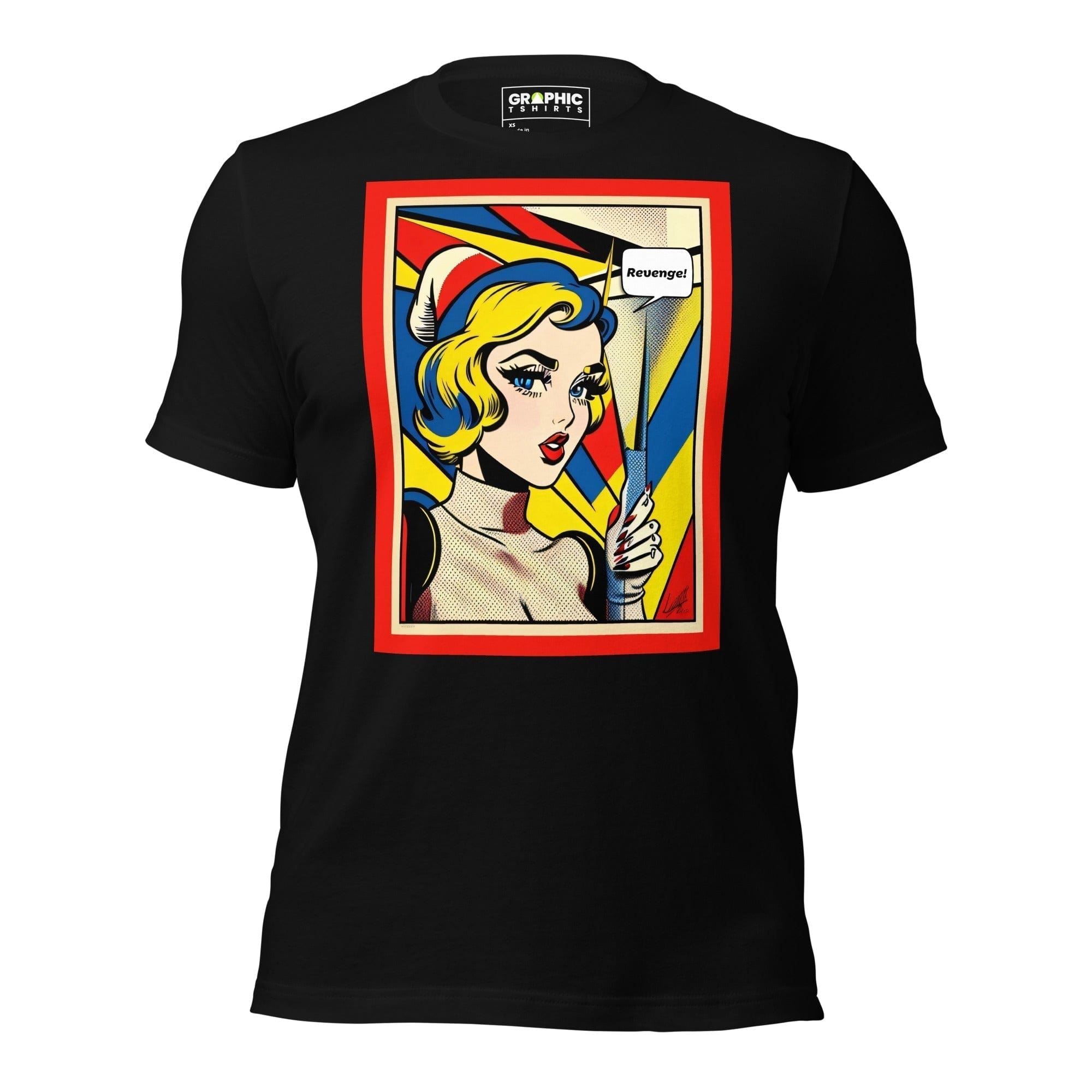 GRAPHIC T-SHIRTS Black / XS Unisex Crew Neck T-Shirt - Vintage American Comic Series v.9