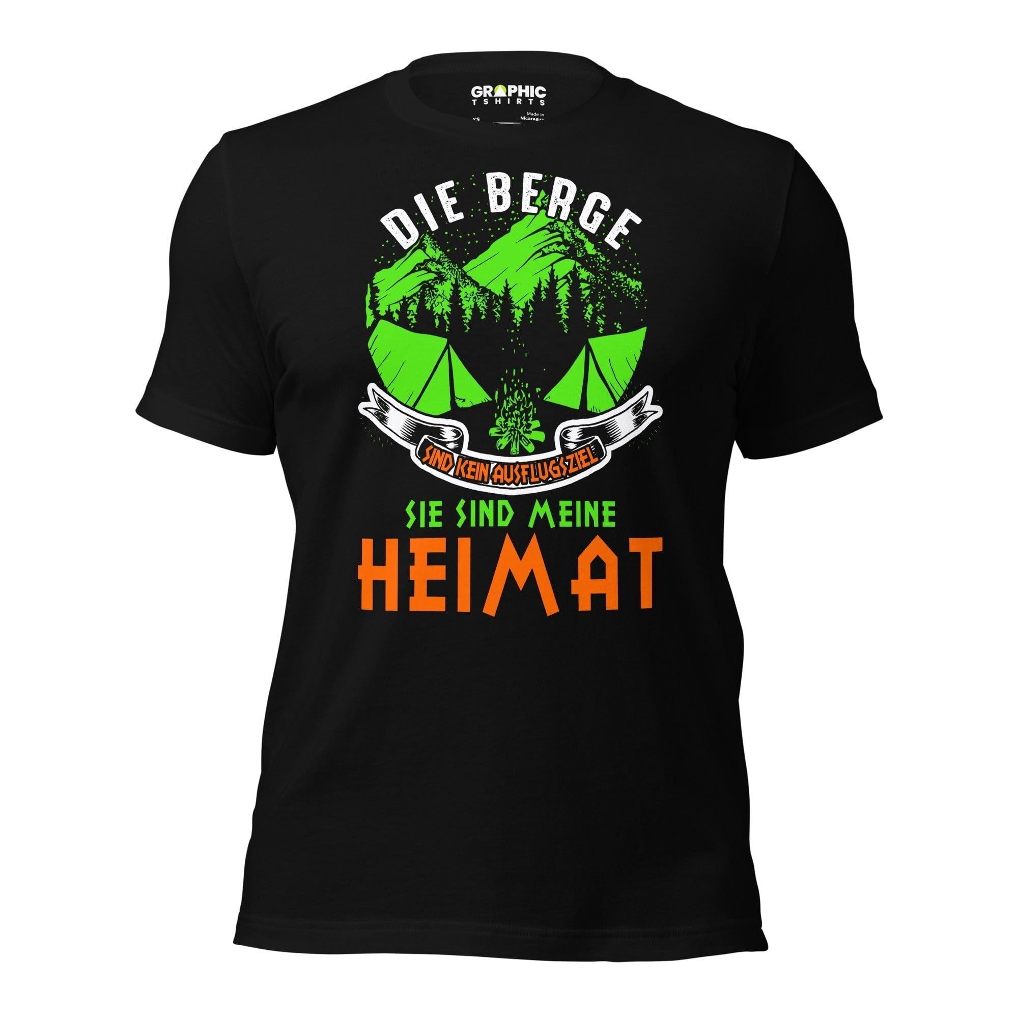 GRAPHIC T-SHIRTS Black / XS Unisex Staple T-Shirt - Die Berge Sind Klein Ausflugsziel Sie Sind Meine Heimat