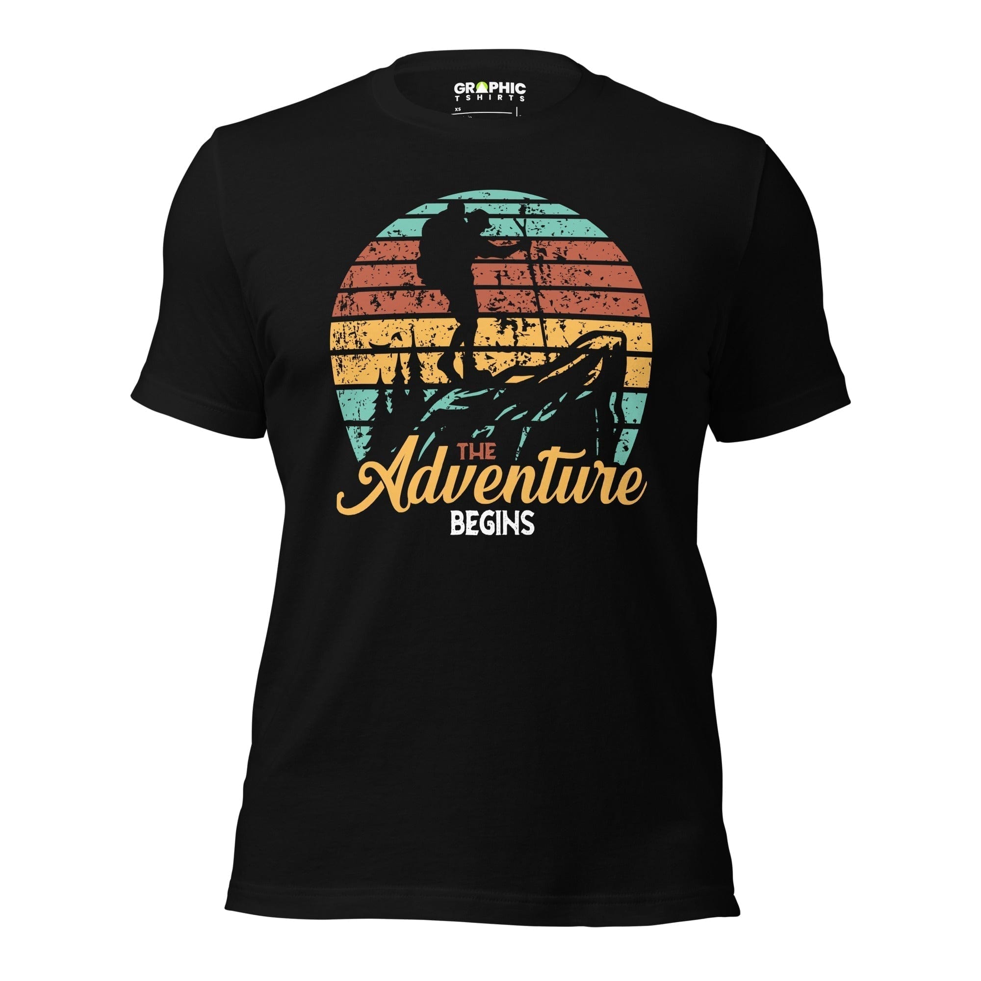 GRAPHIC T-SHIRTS Black / XS Unisex Staple T-Shirt - The Adventure Begins