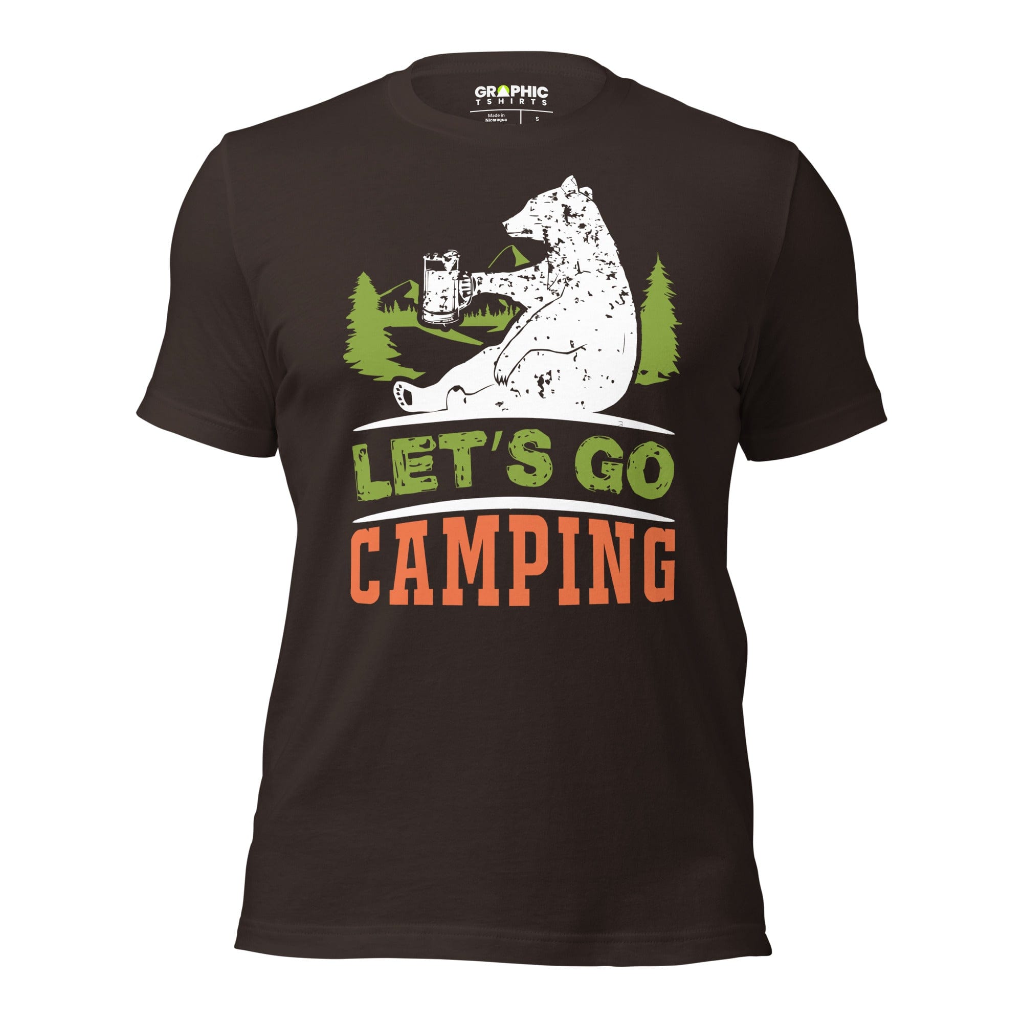 GRAPHIC T-SHIRTS Brown / S Unisex Staple T-Shirt - Let's Go Camping