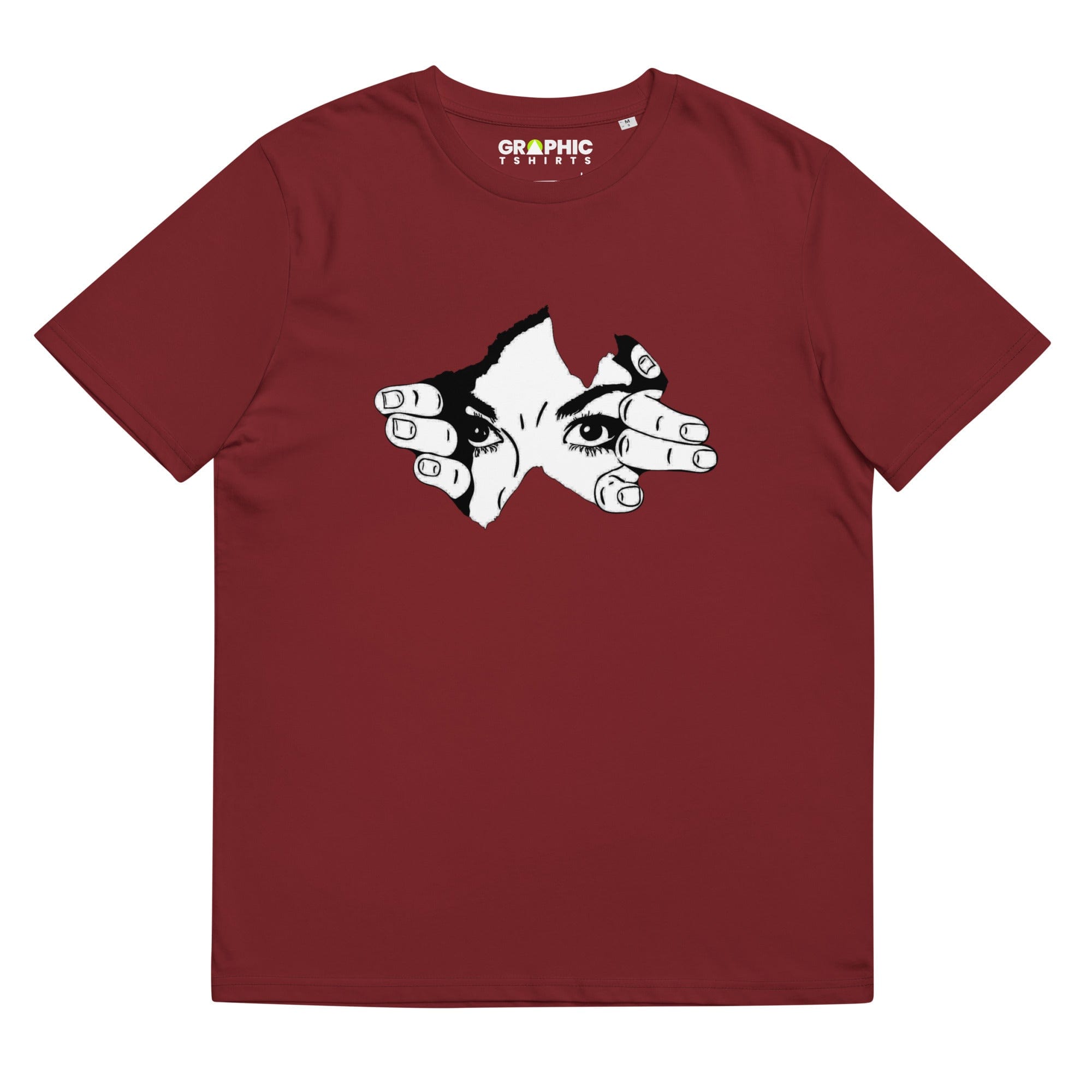 GRAPHIC T-SHIRTS Burgundy / S Unisex Organic Cotton T-Shirt - T-Shirt Voyeur