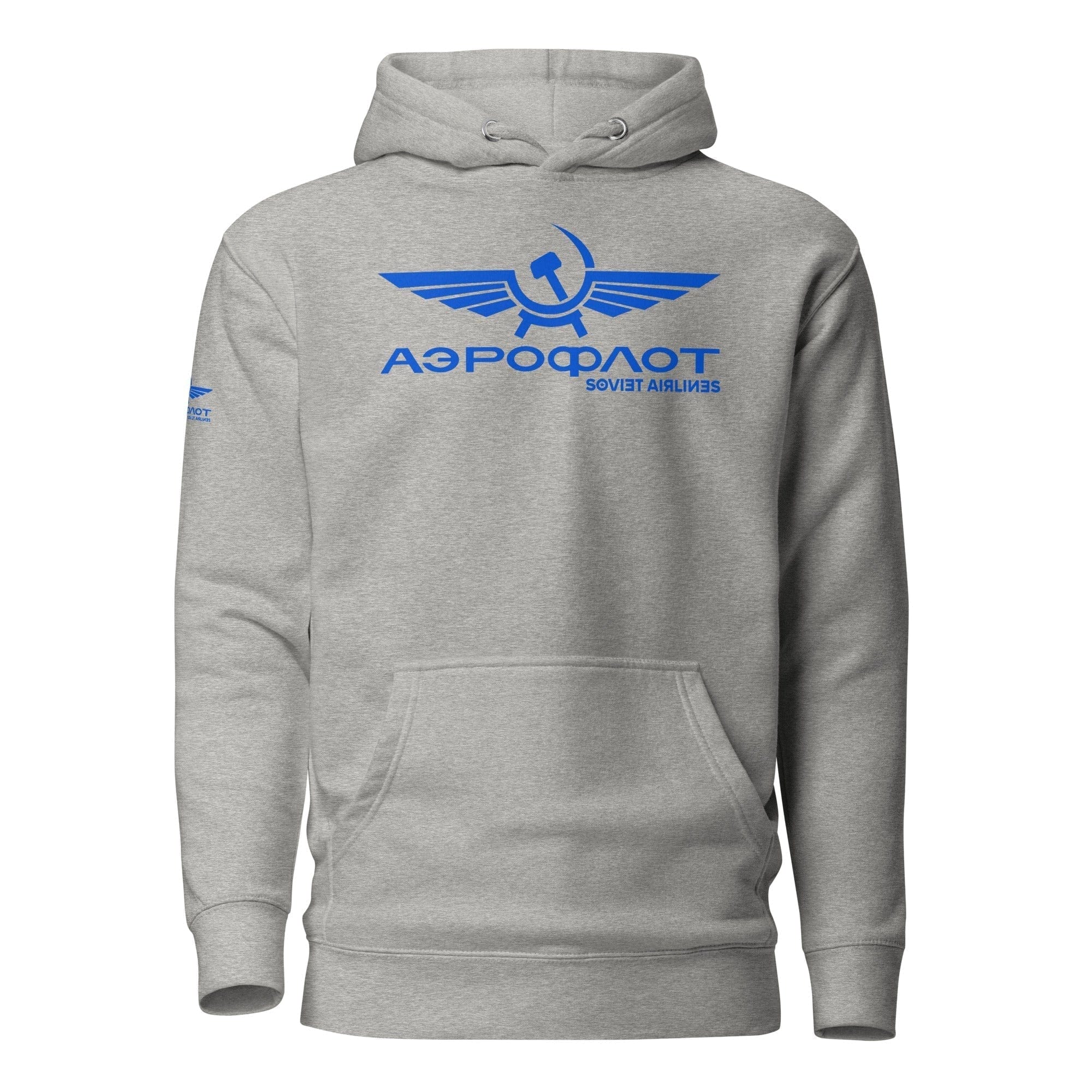 GRAPHIC T-SHIRTS Carbon Grey / S Unisex Premium Hoodie - Aeroflot Soviet Airlines v.9