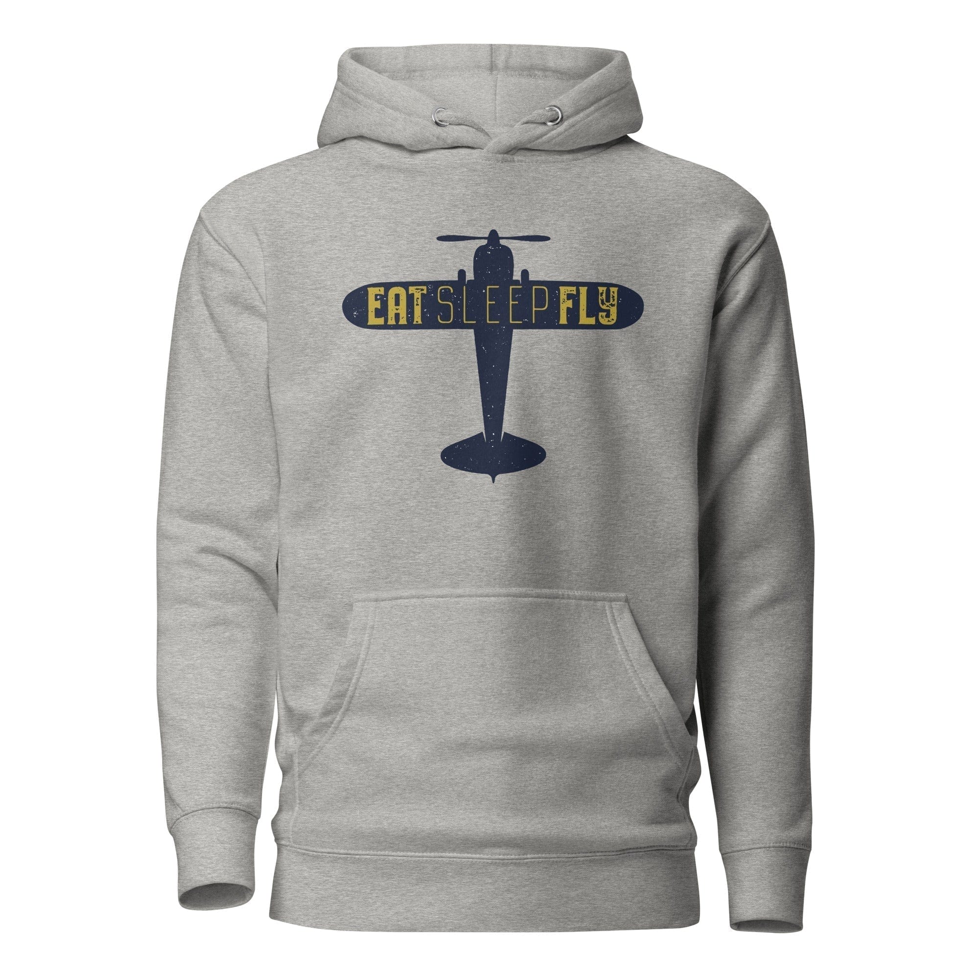 GRAPHIC T-SHIRTS Carbon Grey / S Unisex Premium Hoodie - Cotton Heritage - Eat Sleep Fly