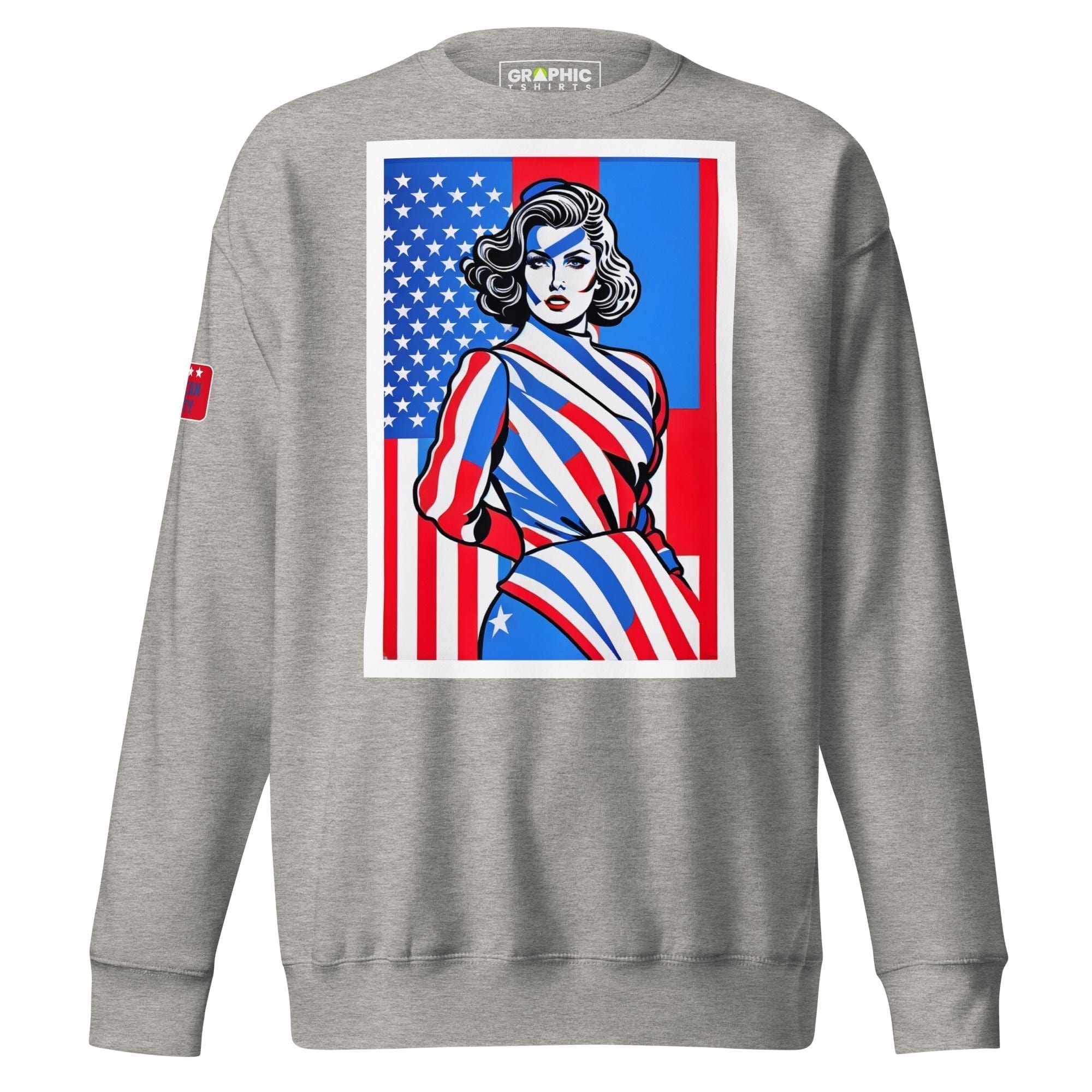 GRAPHIC T-SHIRTS Carbon Grey / S Unisex Premium Sweatshirt - American Liberty Series v.10