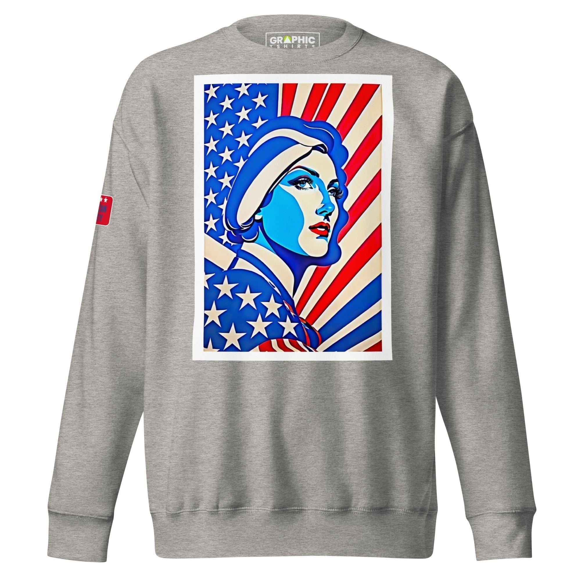 GRAPHIC T-SHIRTS Carbon Grey / S Unisex Premium Sweatshirt - American Liberty Series v.23