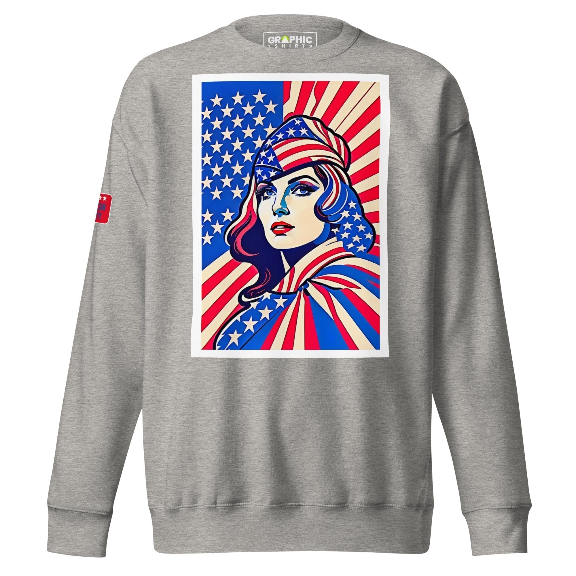 GRAPHIC T-SHIRTS Carbon Grey / S Unisex Premium Sweatshirt - American Liberty Series v.25