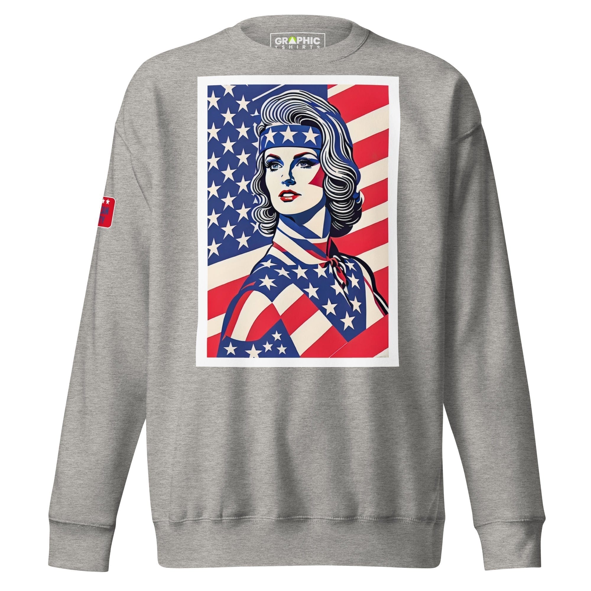 GRAPHIC T-SHIRTS Carbon Grey / S Unisex Premium Sweatshirt - American Liberty Series v.32