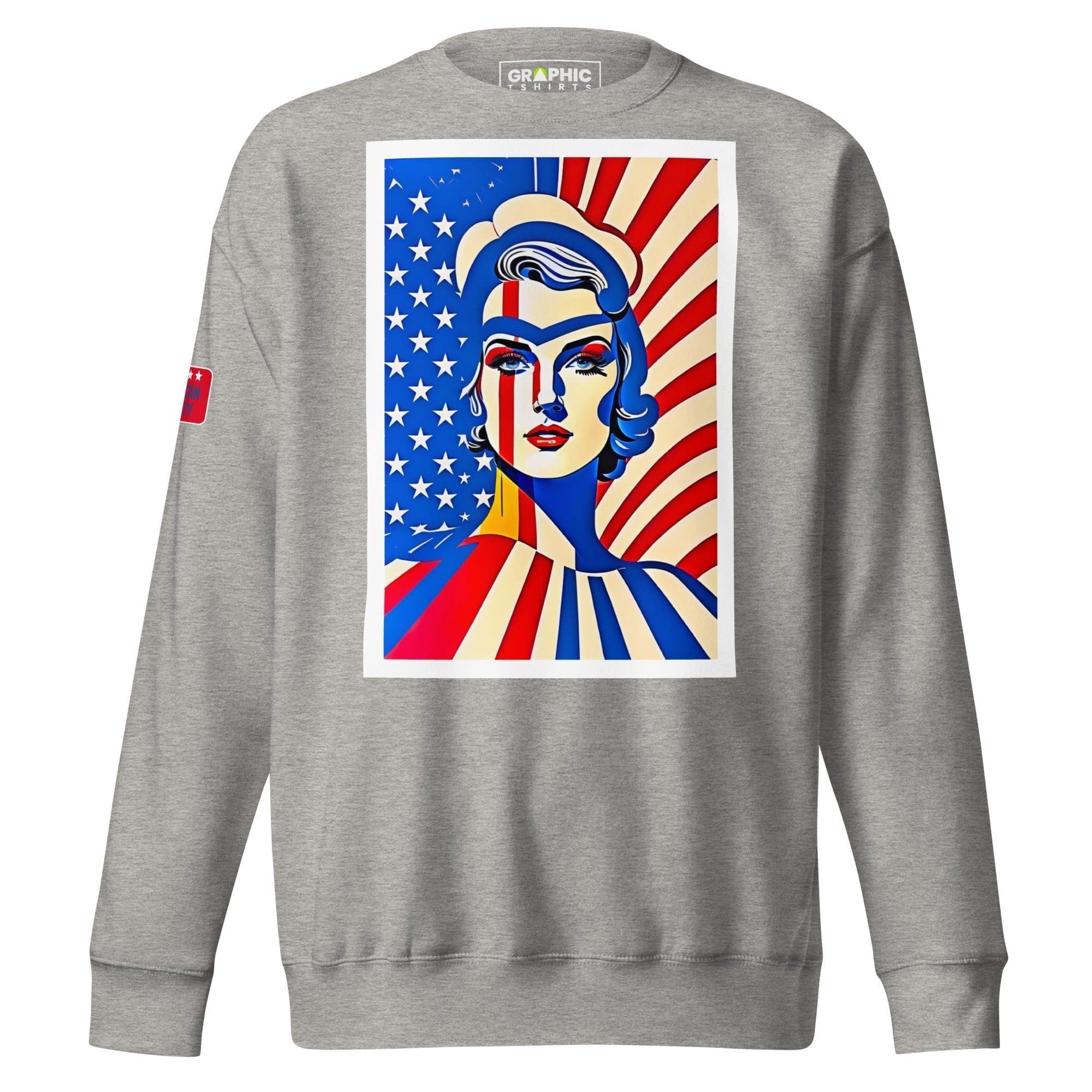 GRAPHIC T-SHIRTS Carbon Grey / S Unisex Premium Sweatshirt - American Liberty Series v.4