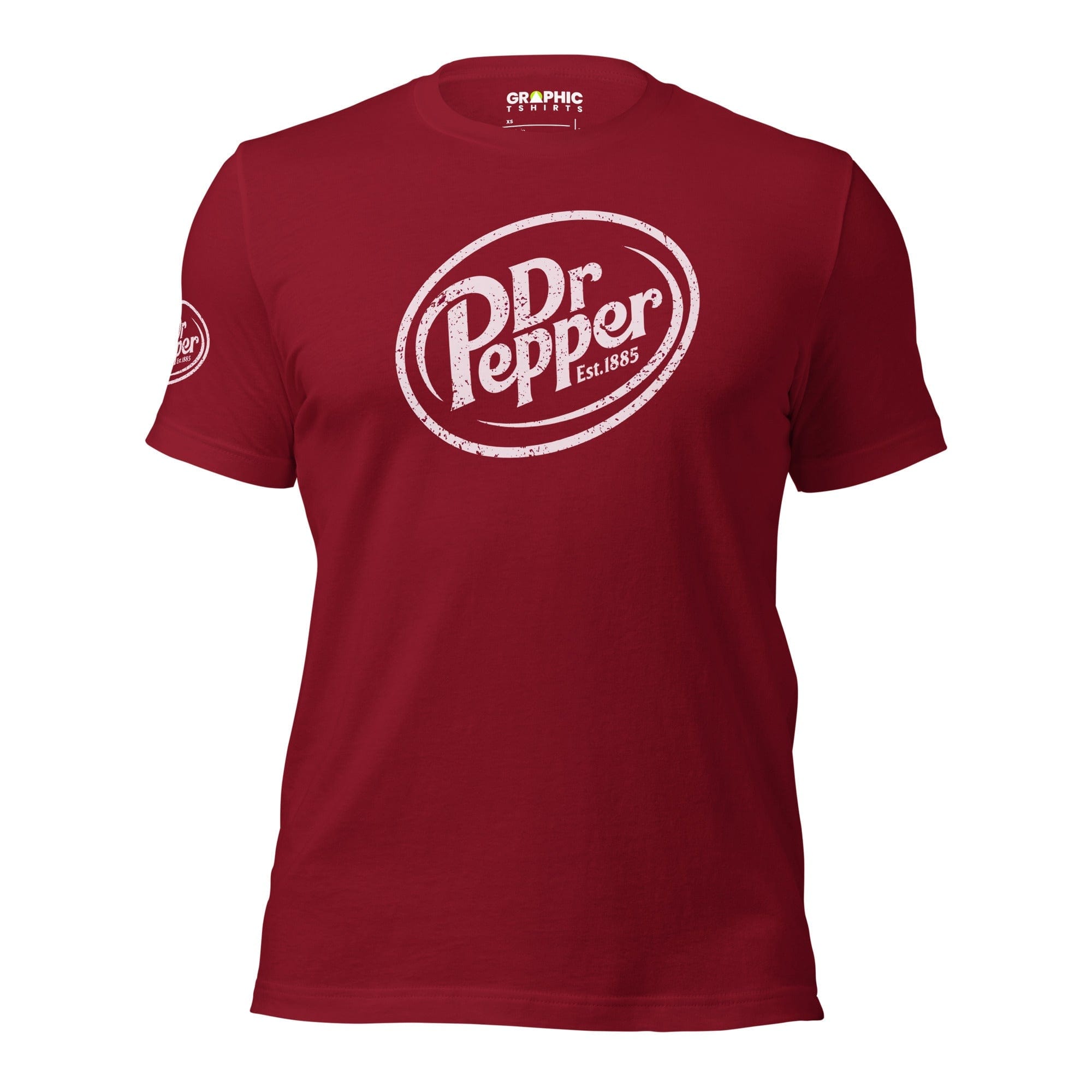 GRAPHIC T-SHIRTS Cardinal / XS Unisex Crew Neck T-Shirt - Vintage Dr Pepper