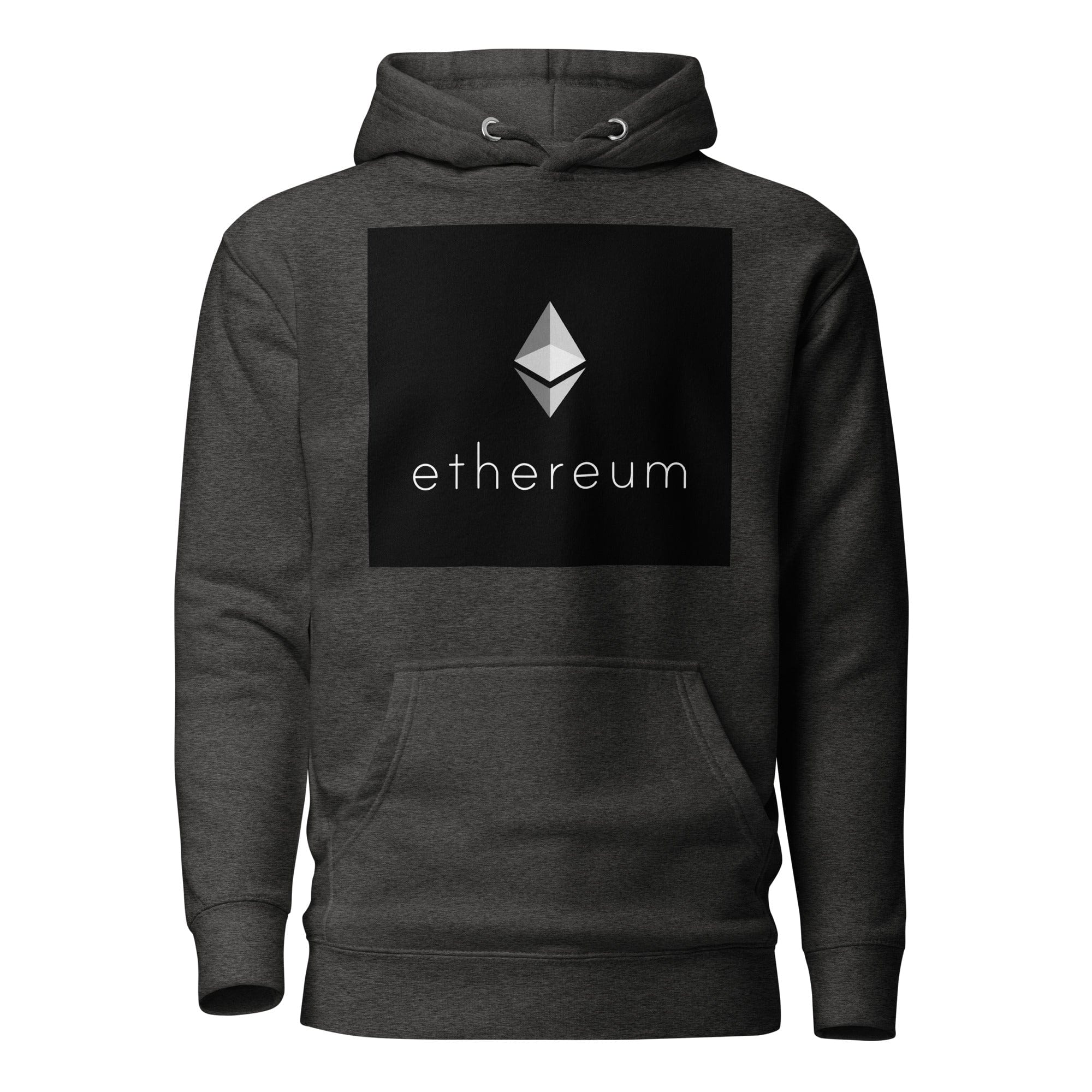 GRAPHIC T-SHIRTS Charcoal Heather / S Unisex Premium Hoodie - Cotton Heritage - Ethereum Cryptocurrency Logo