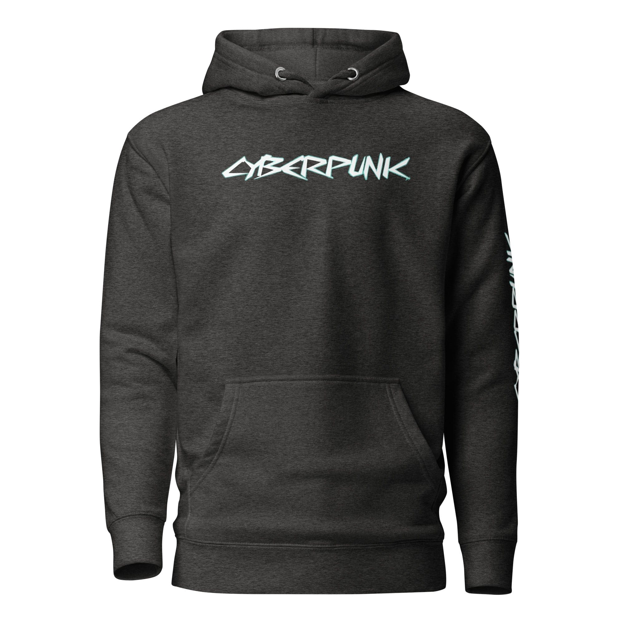 GRAPHIC T-SHIRTS Charcoal Heather / S Unisex Premium Hoodie - Cyberpunk