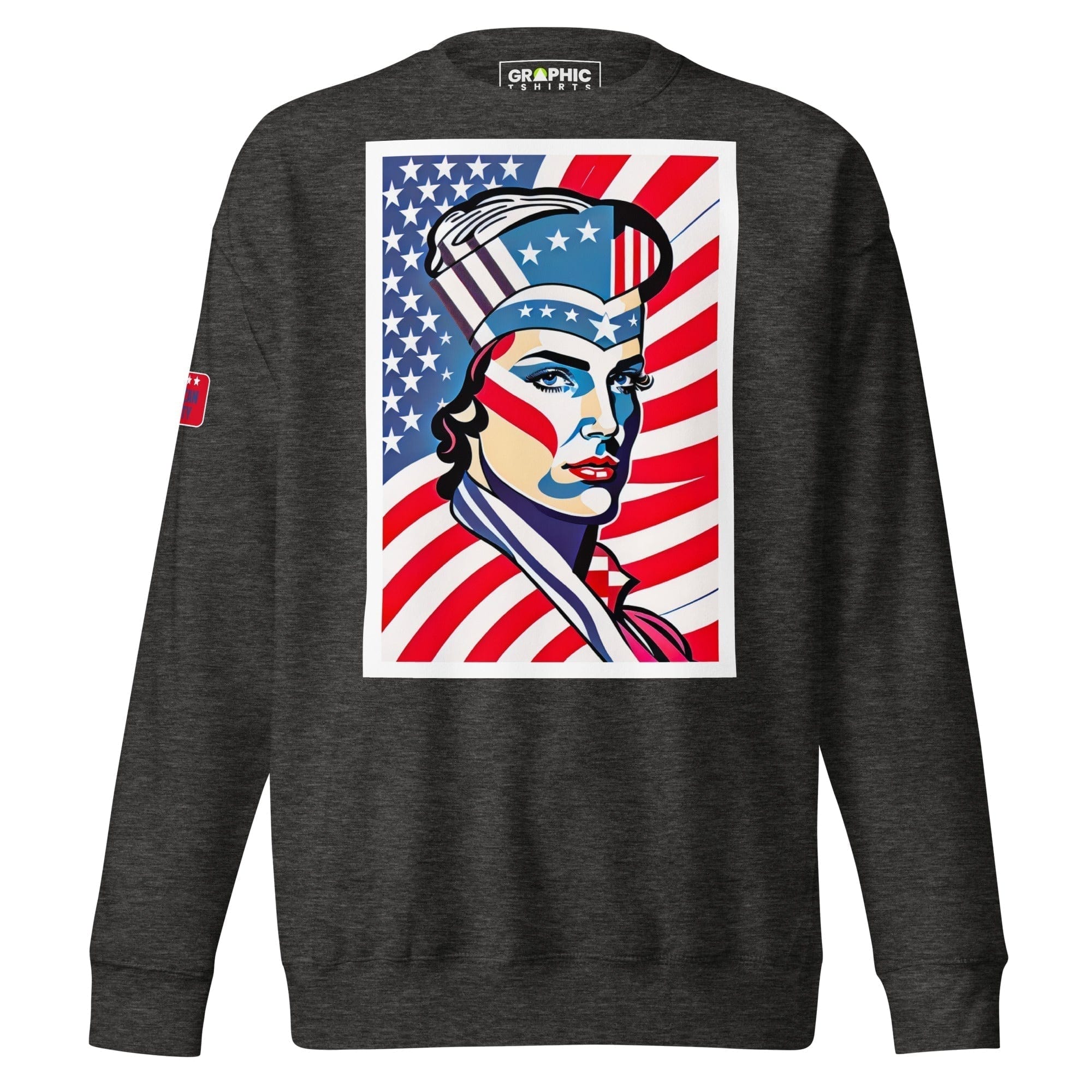 GRAPHIC T-SHIRTS Charcoal Heather / S Unisex Premium Sweatshirt - American Liberty Series v.2