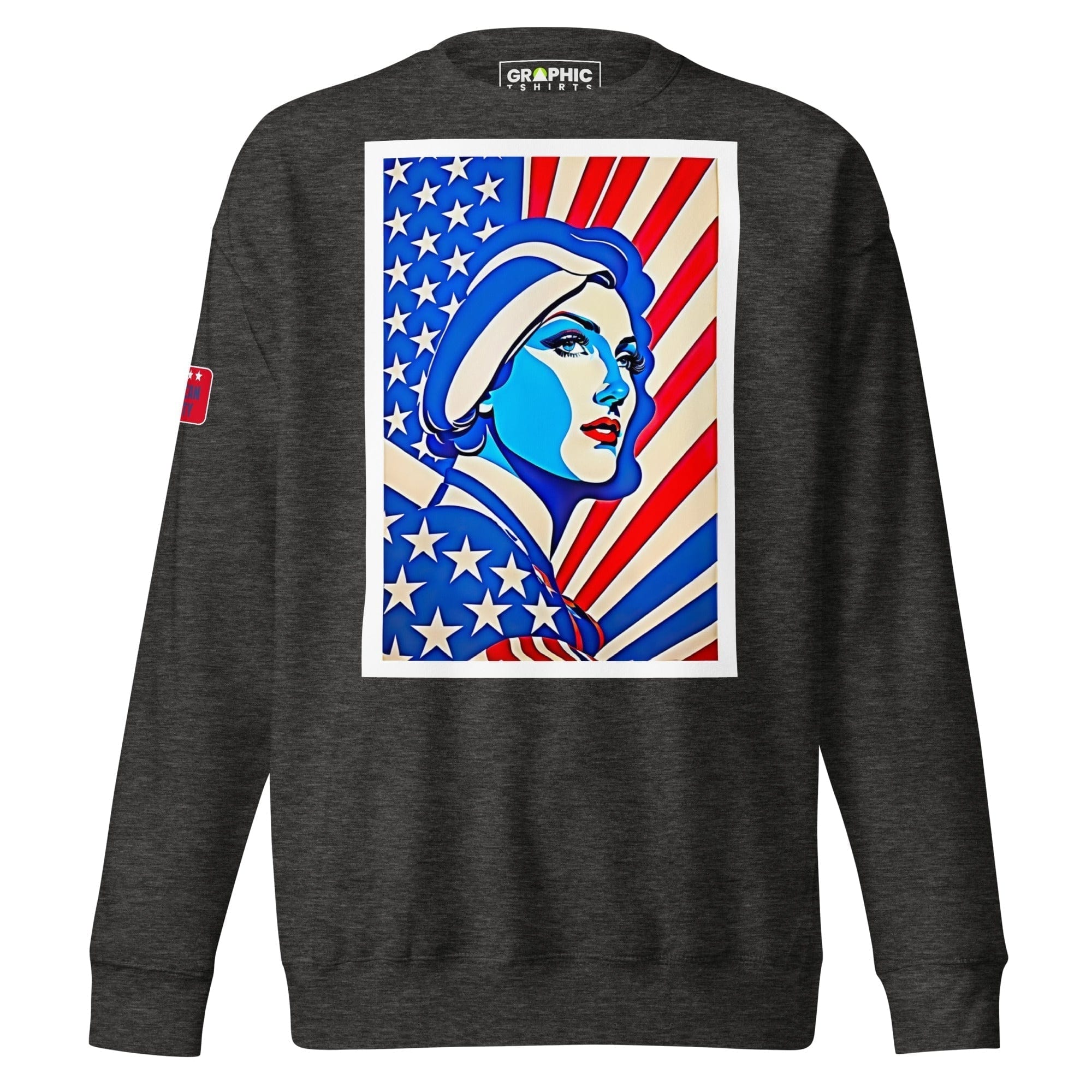 GRAPHIC T-SHIRTS Charcoal Heather / S Unisex Premium Sweatshirt - American Liberty Series v.23