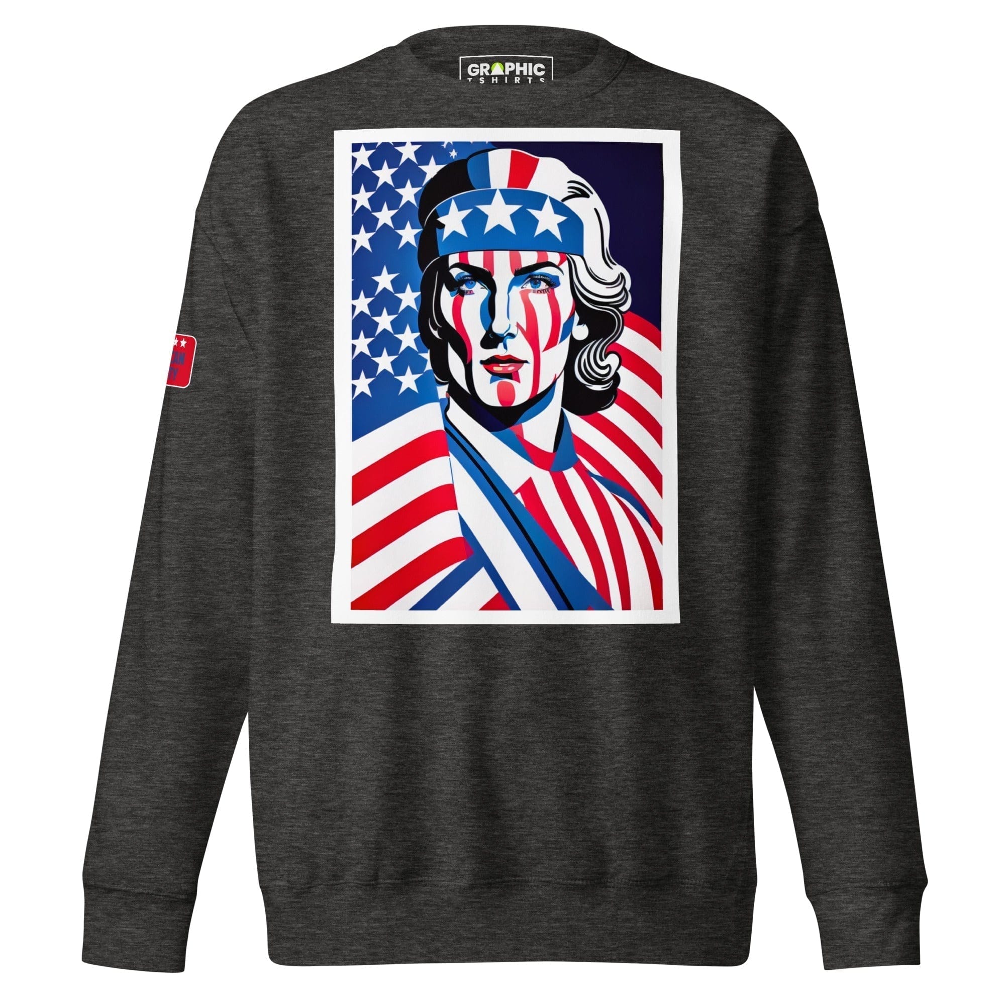 GRAPHIC T-SHIRTS Charcoal Heather / S Unisex Premium Sweatshirt - American Liberty Series v.24