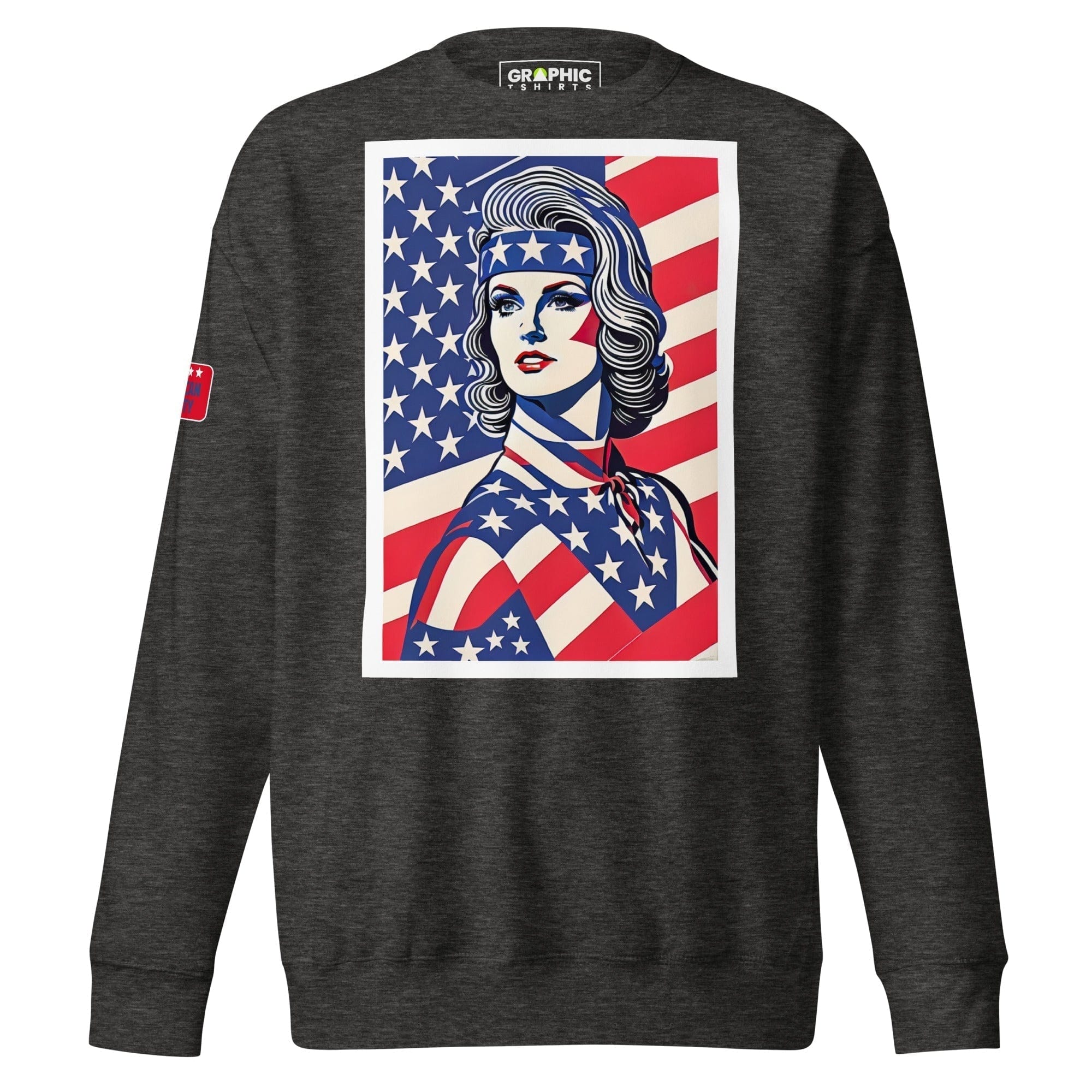 GRAPHIC T-SHIRTS Charcoal Heather / S Unisex Premium Sweatshirt - American Liberty Series v.32