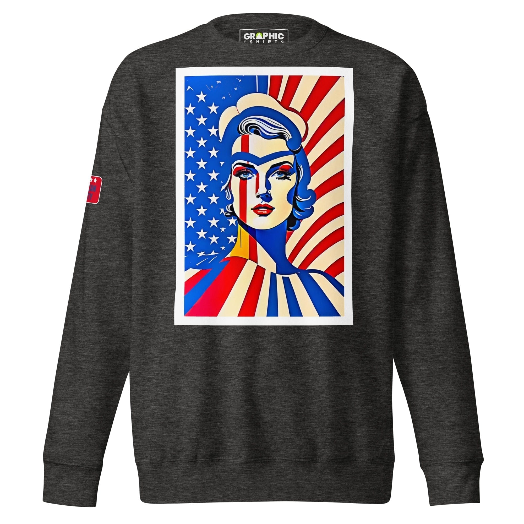 GRAPHIC T-SHIRTS Charcoal Heather / S Unisex Premium Sweatshirt - American Liberty Series v.4