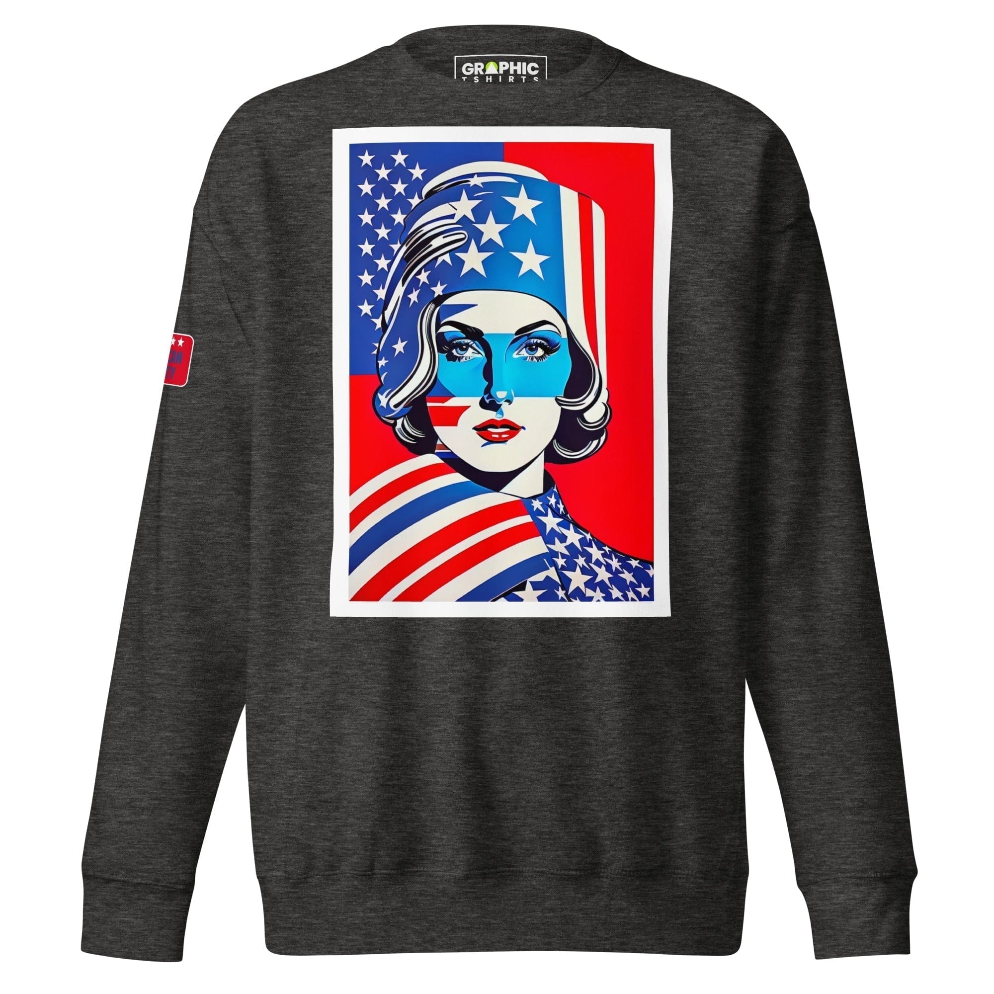 GRAPHIC T-SHIRTS Charcoal Heather / S Unisex Premium Sweatshirt - American Liberty Series v.5