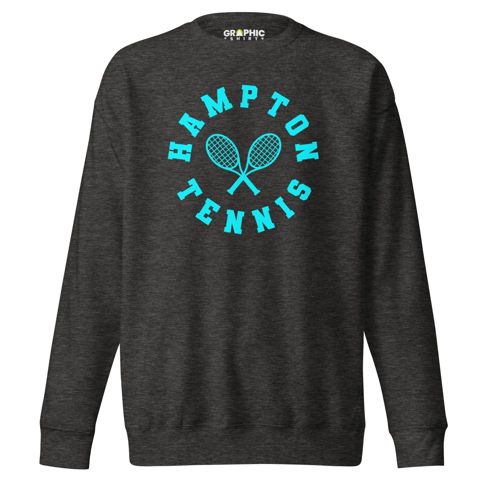 GRAPHIC T-SHIRTS Charcoal Heather / S Unisex Premium Sweatshirt - Hampton Tennis