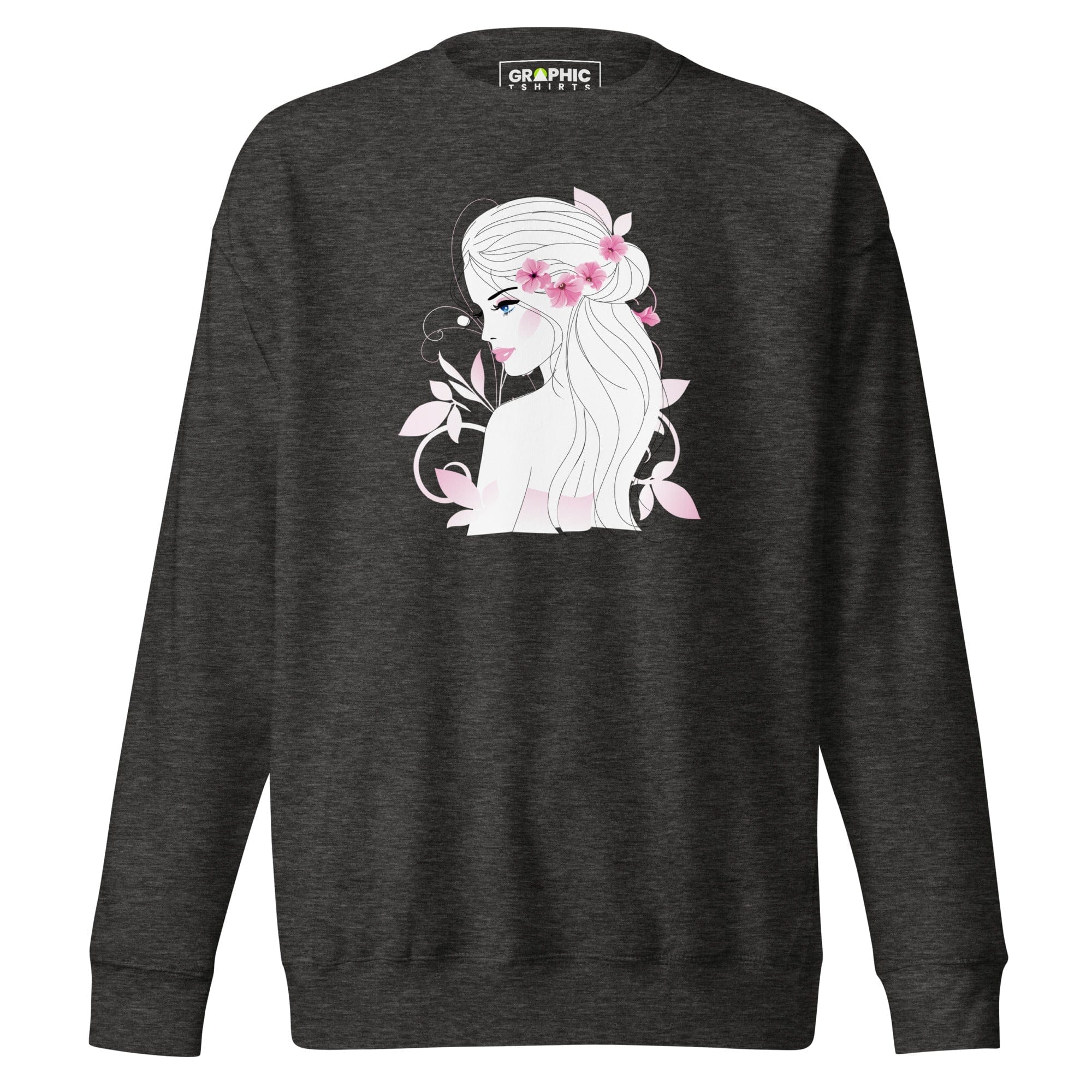 GRAPHIC T-SHIRTS Charcoal Heather / S Unisex Premium Sweatshirt - Refined Beauty And Elegance