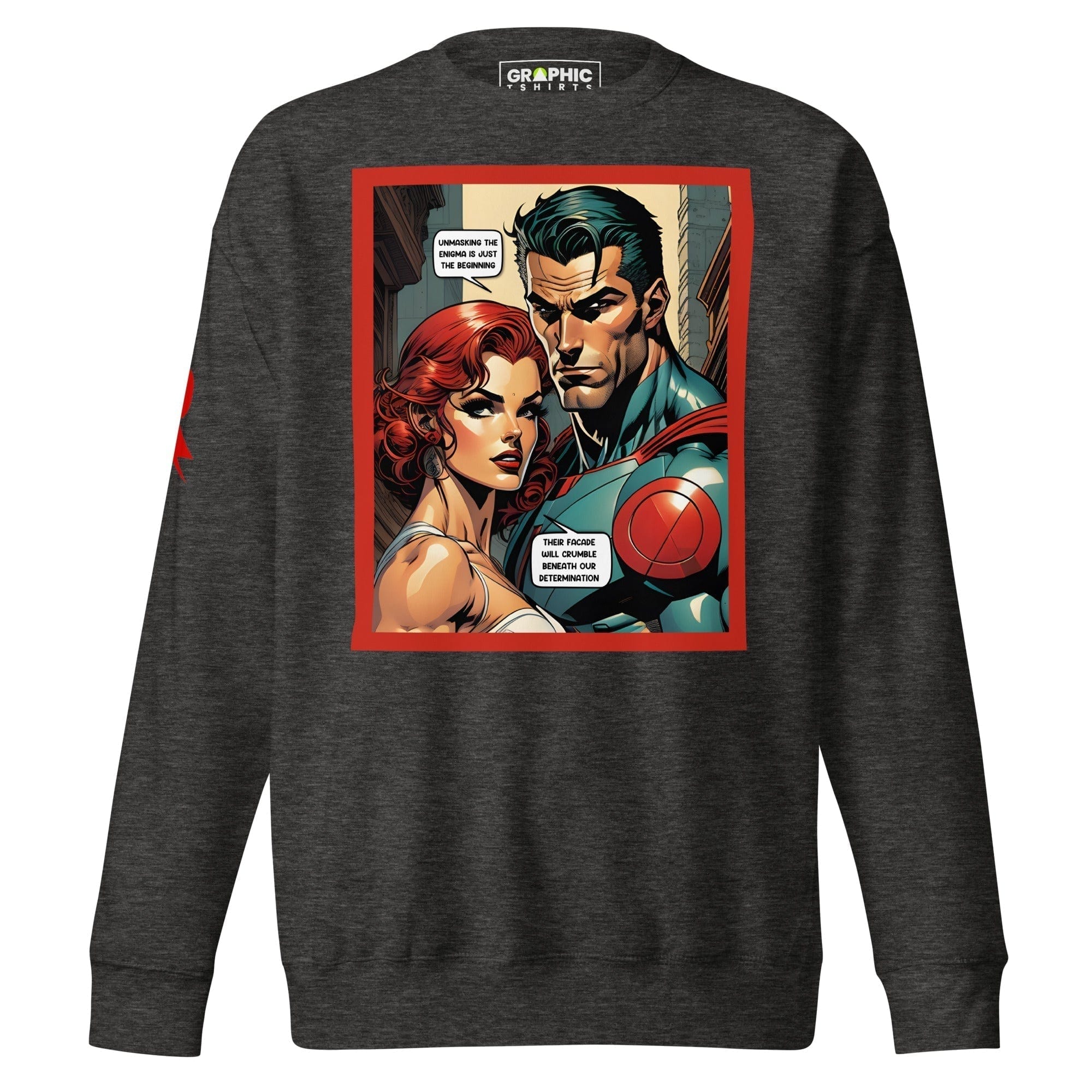 GRAPHIC T-SHIRTS Charcoal Heather / S Unisex Premium Sweatshirt - Retribution: Heroes Unleashed v.13