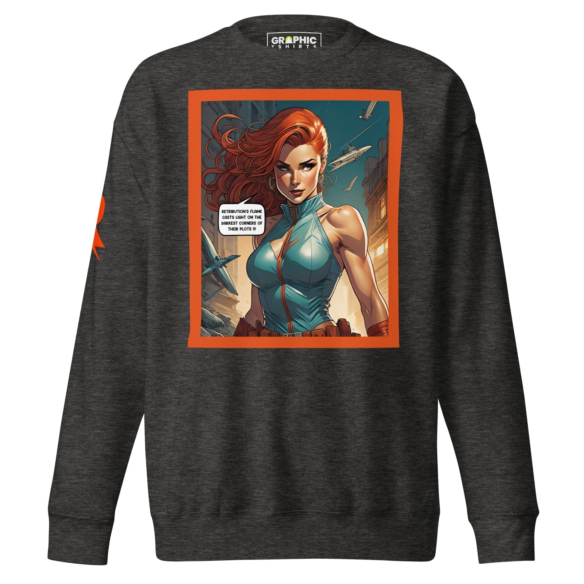 GRAPHIC T-SHIRTS Charcoal Heather / S Unisex Premium Sweatshirt - Retribution: Heroes Unleashed v.2