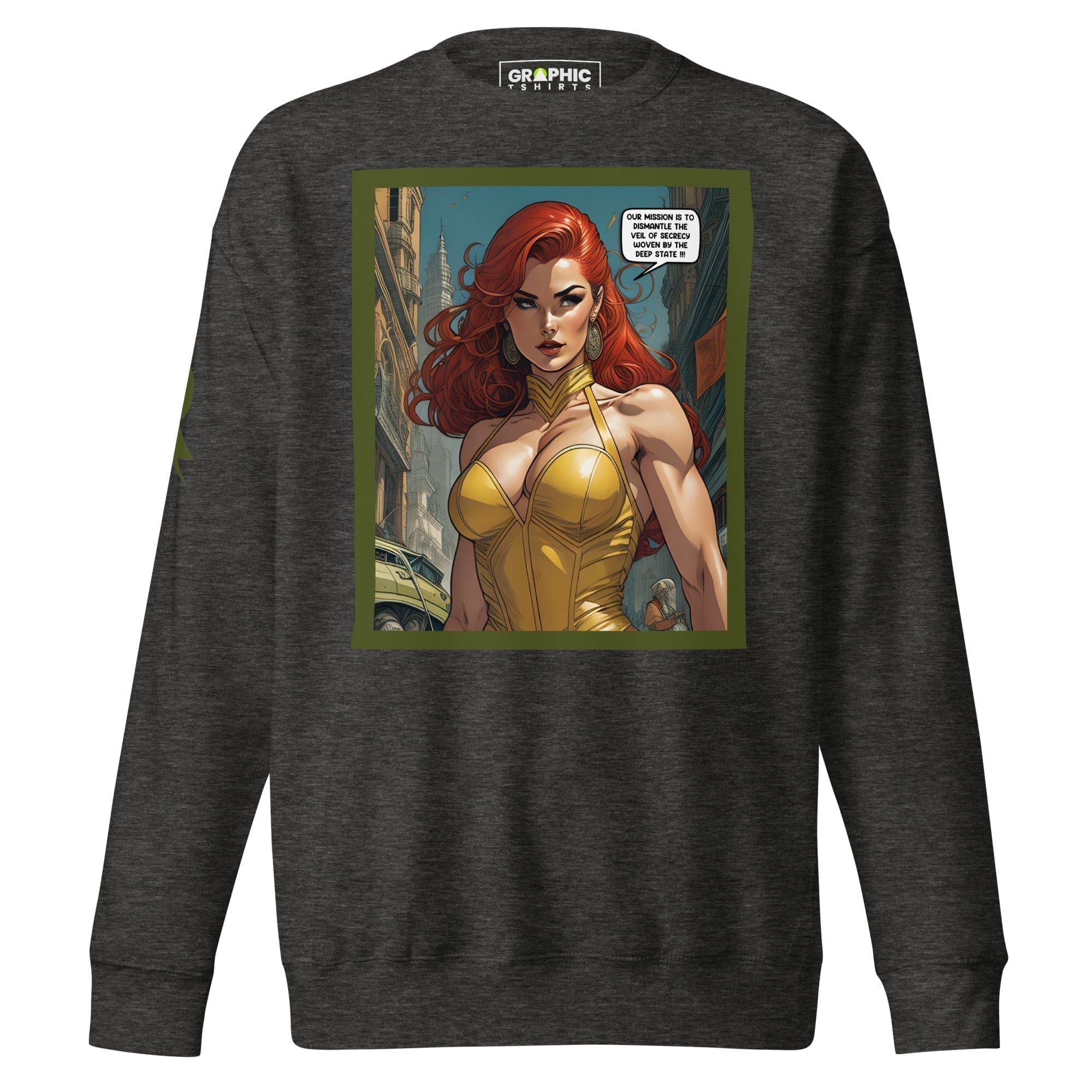 GRAPHIC T-SHIRTS Charcoal Heather / S Unisex Premium Sweatshirt - Retribution: Heroes Unleashed v.33