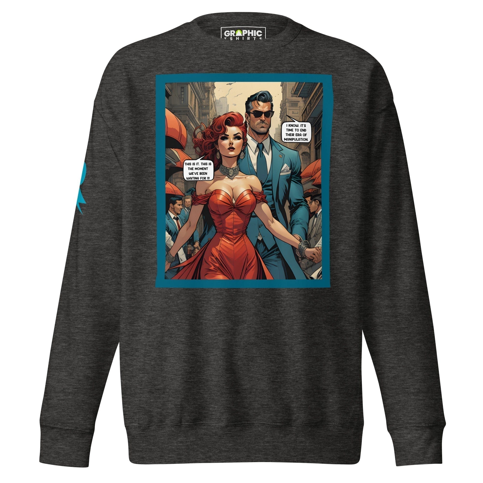 GRAPHIC T-SHIRTS Charcoal Heather / S Unisex Premium Sweatshirt - Retribution: Heroes Unleashed v.34