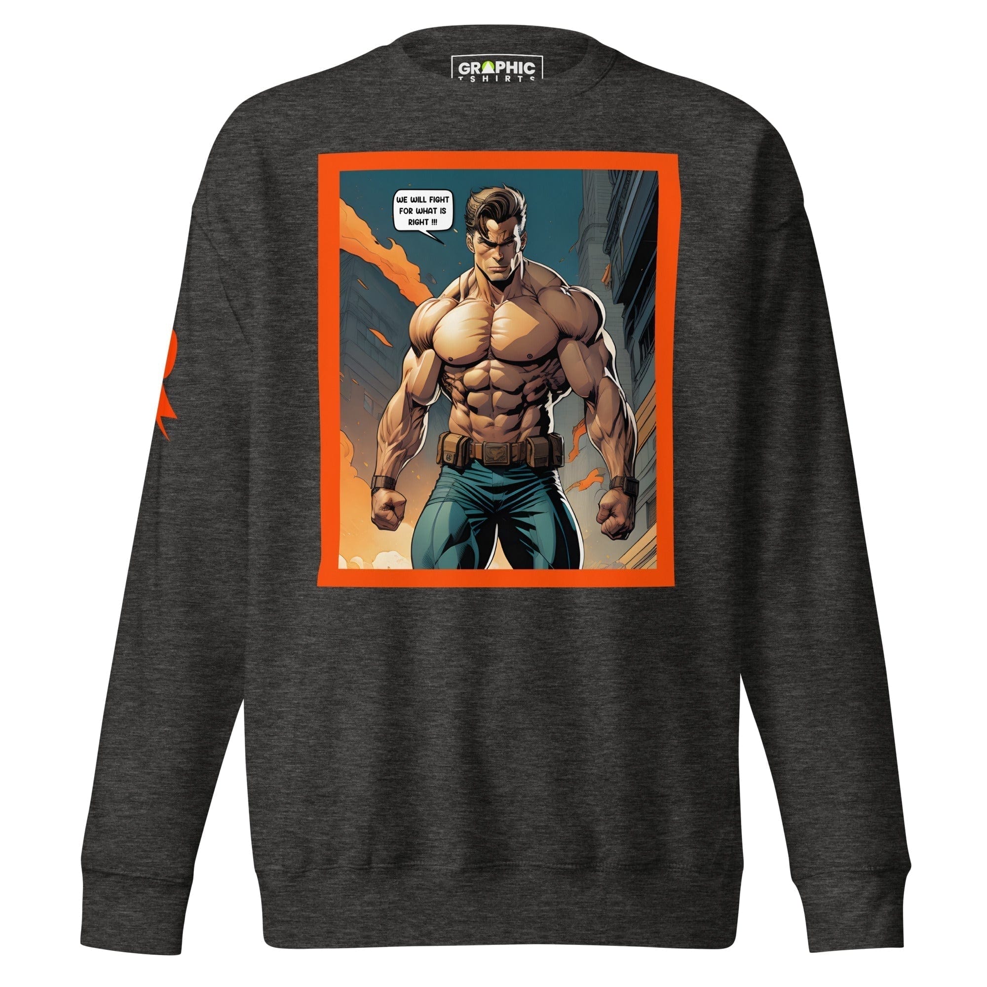 GRAPHIC T-SHIRTS Charcoal Heather / S Unisex Premium Sweatshirt - Retribution: Heroes Unleashed v.35