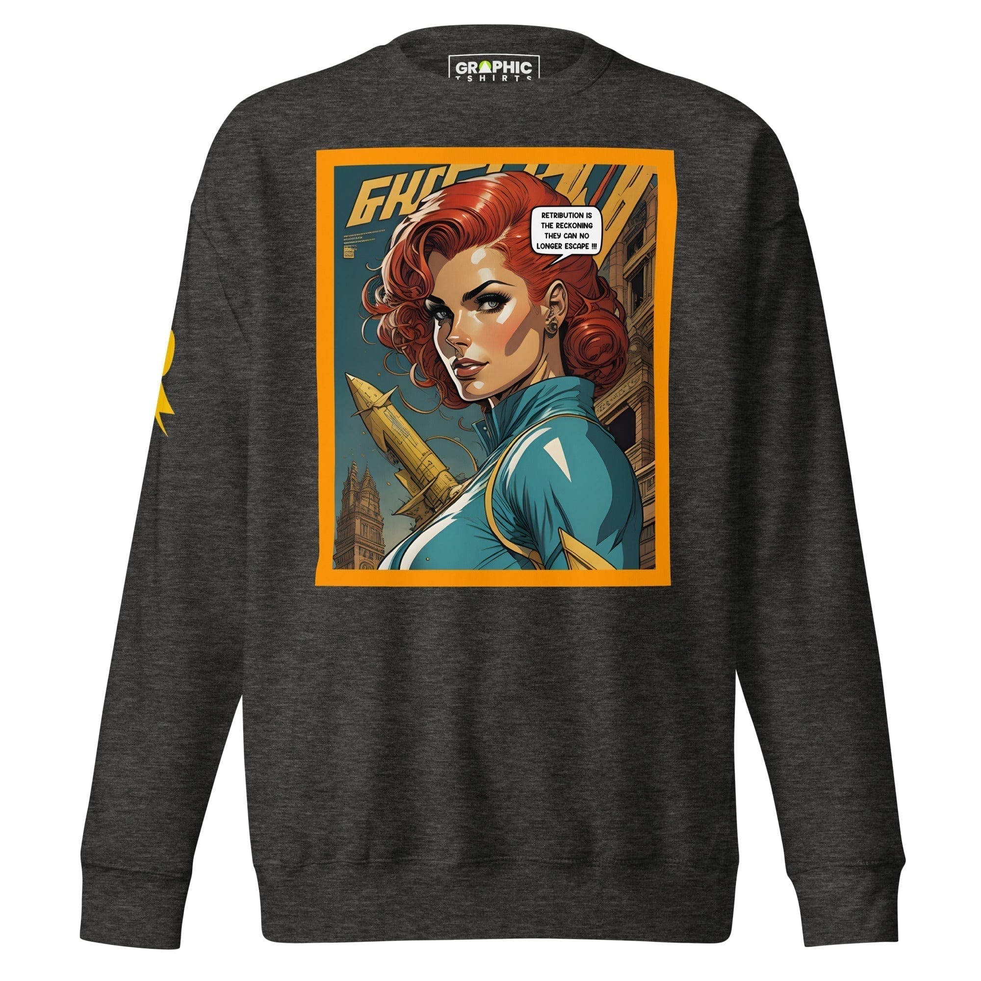 GRAPHIC T-SHIRTS Charcoal Heather / S Unisex Premium Sweatshirt - Retribution: Heroes Unleashed v.45