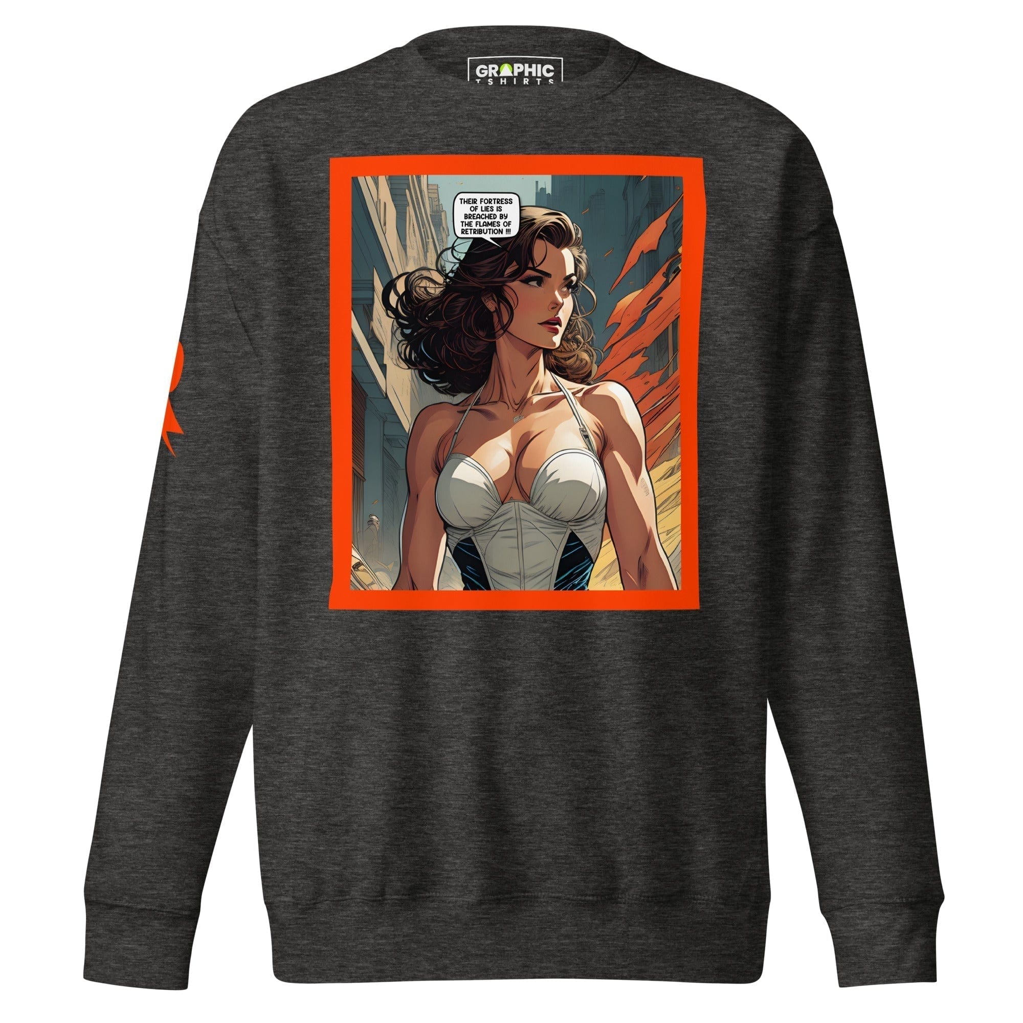 GRAPHIC T-SHIRTS Charcoal Heather / S Unisex Premium Sweatshirt - Retribution: Heroes Unleashed v.48