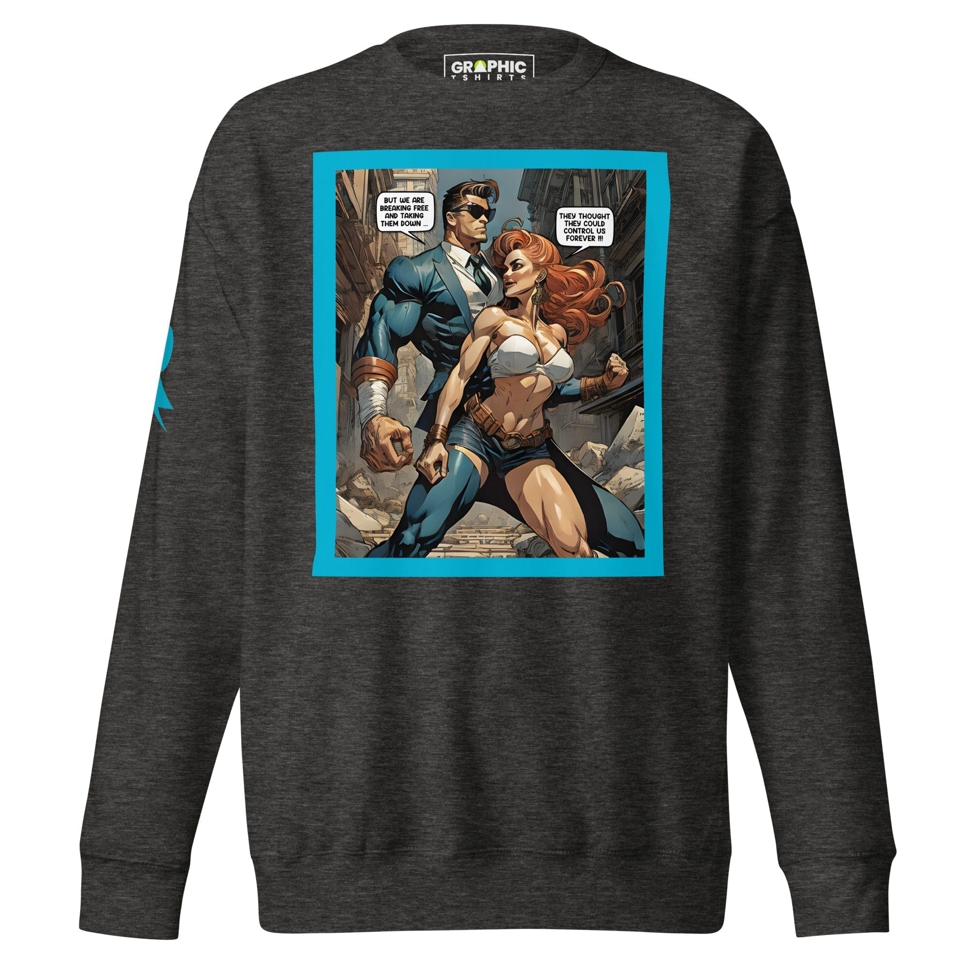 GRAPHIC T-SHIRTS Charcoal Heather / S Unisex Premium Sweatshirt - Retribution: Heroes Unleashed v.53