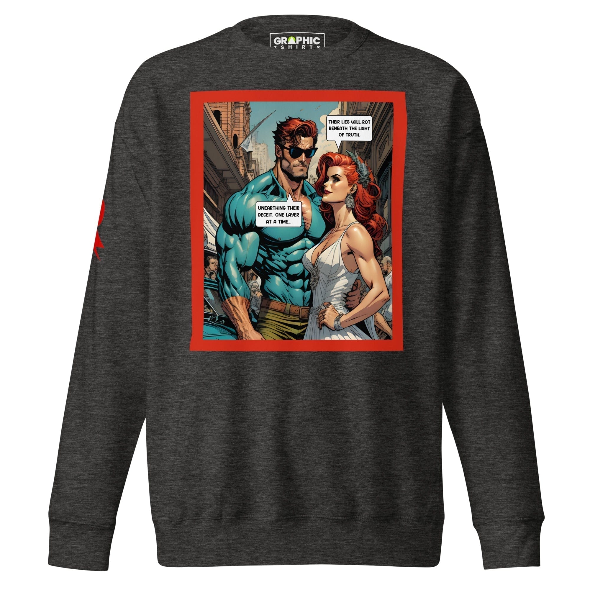 GRAPHIC T-SHIRTS Charcoal Heather / S Unisex Premium Sweatshirt - Retribution: Heroes Unleashed v.6